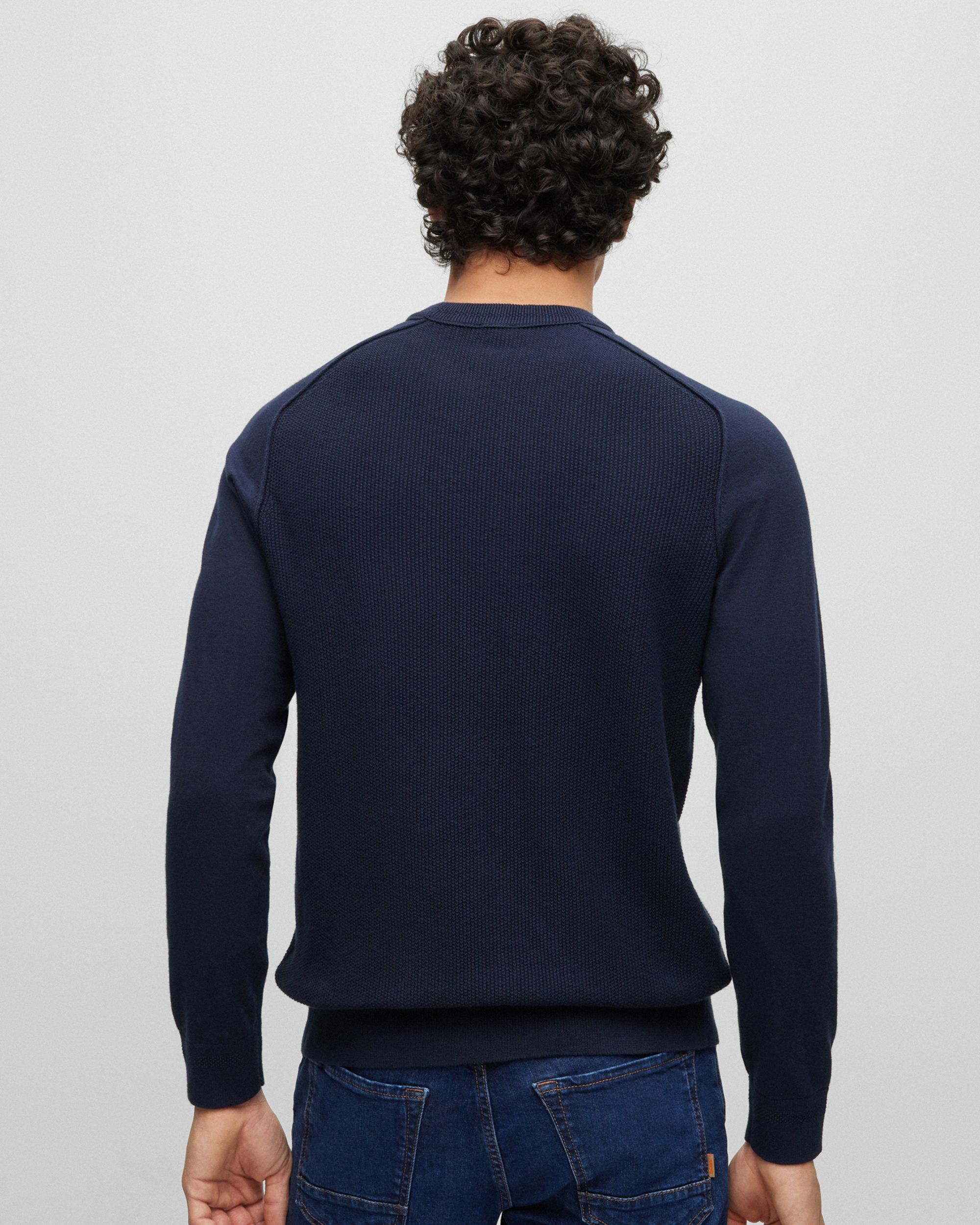 Boss Kesom Trui Ronde Hals Donker blauw 082410-001-L