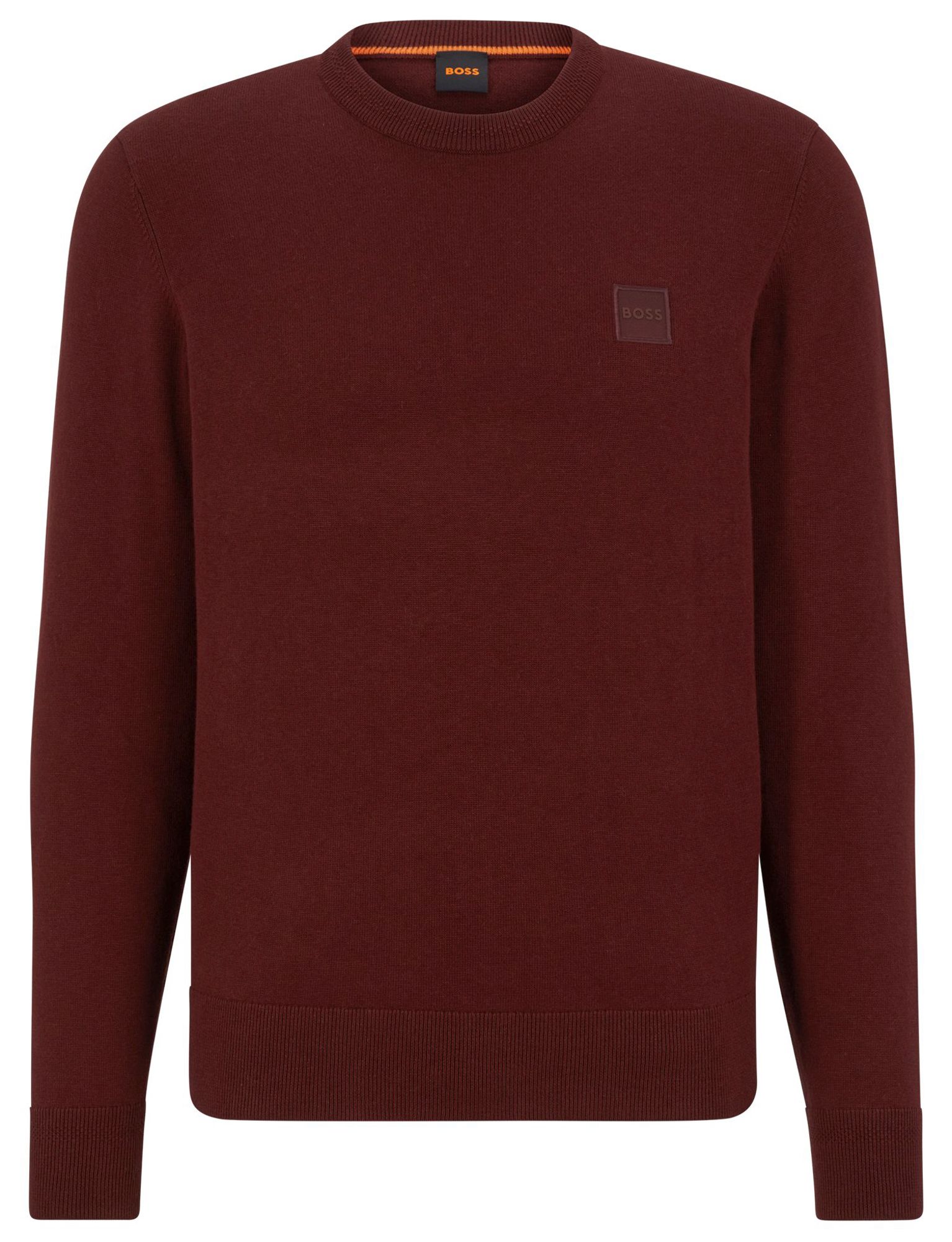 Hugo Boss Casual Kanovano Trui Ronde Hals Donker rood 082411-003-L