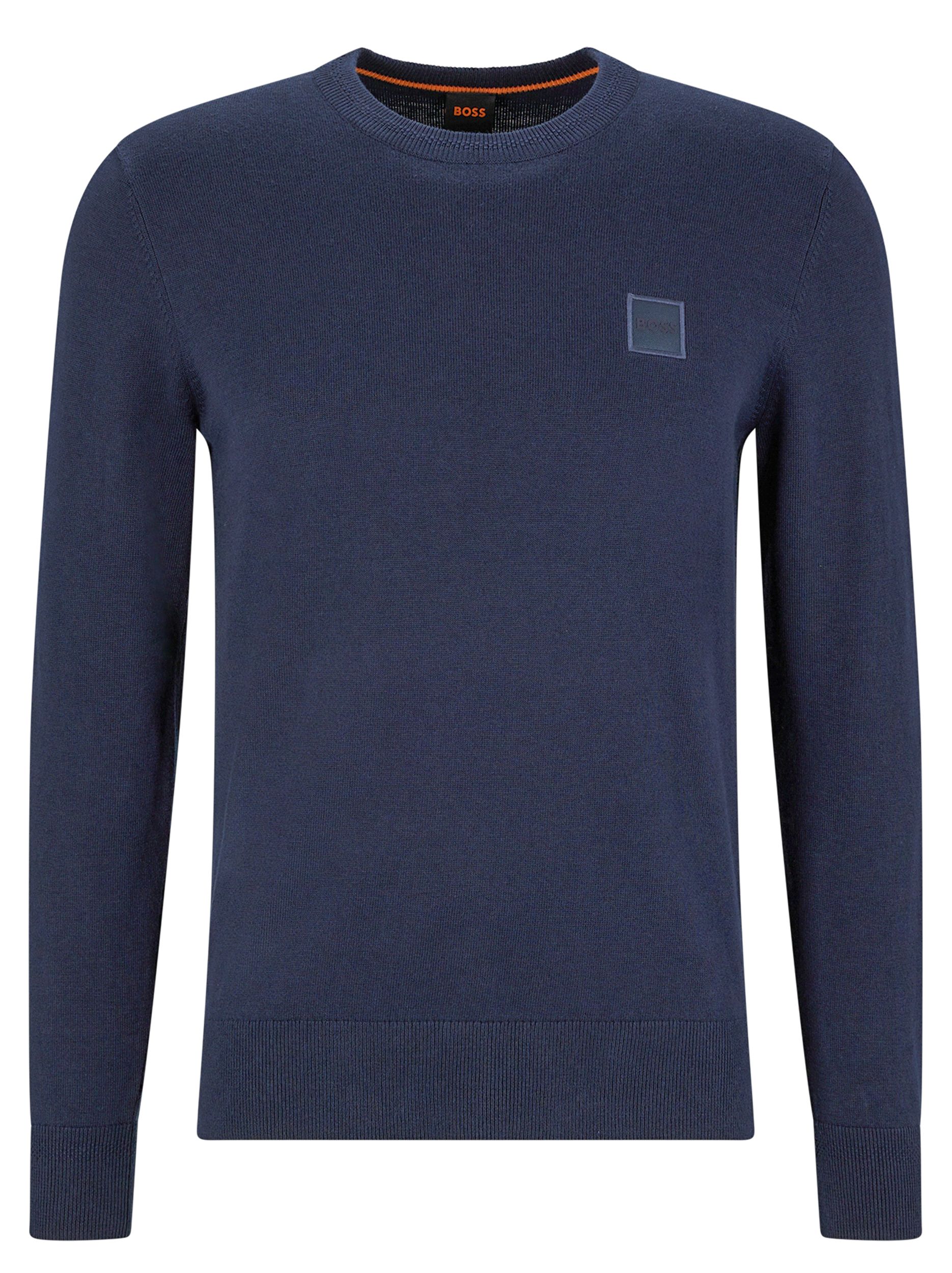 Hugo Boss Casual Kanovano Trui Ronde Hals Donker blauw 082411-002-L