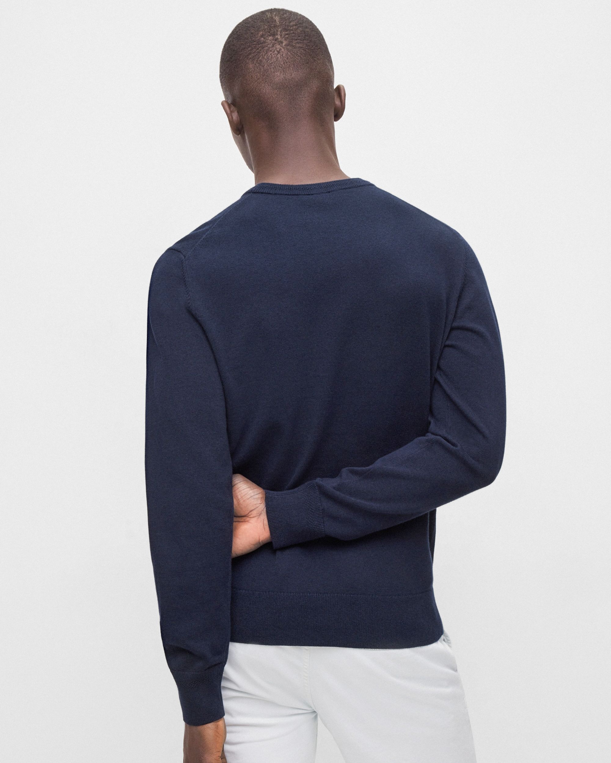 Hugo Boss Casual Kanovano Trui Ronde Hals Donker blauw 082411-002-L