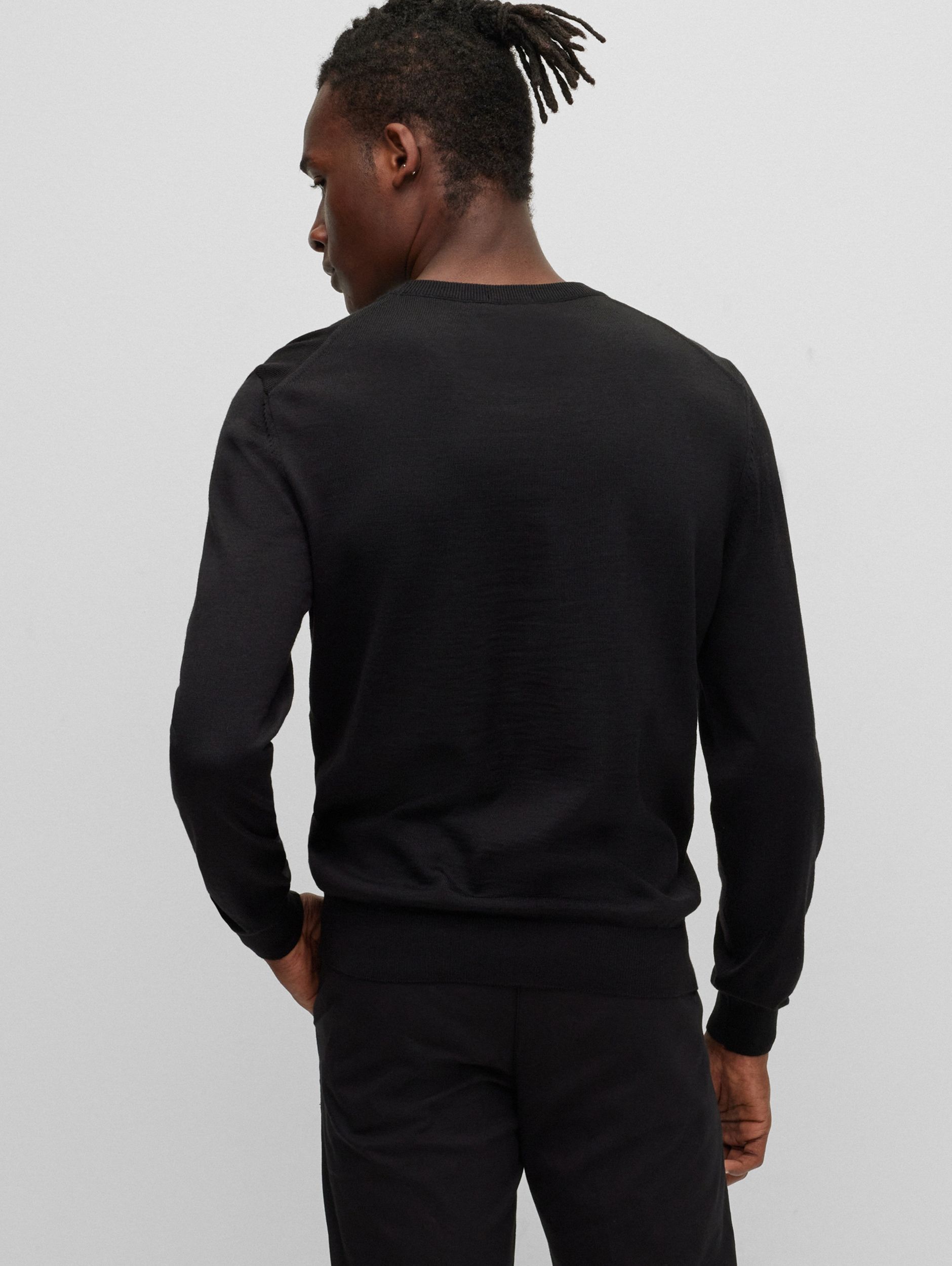 Hugo Boss Menswear Baram Trui v-hals Zwart 082433-001-L