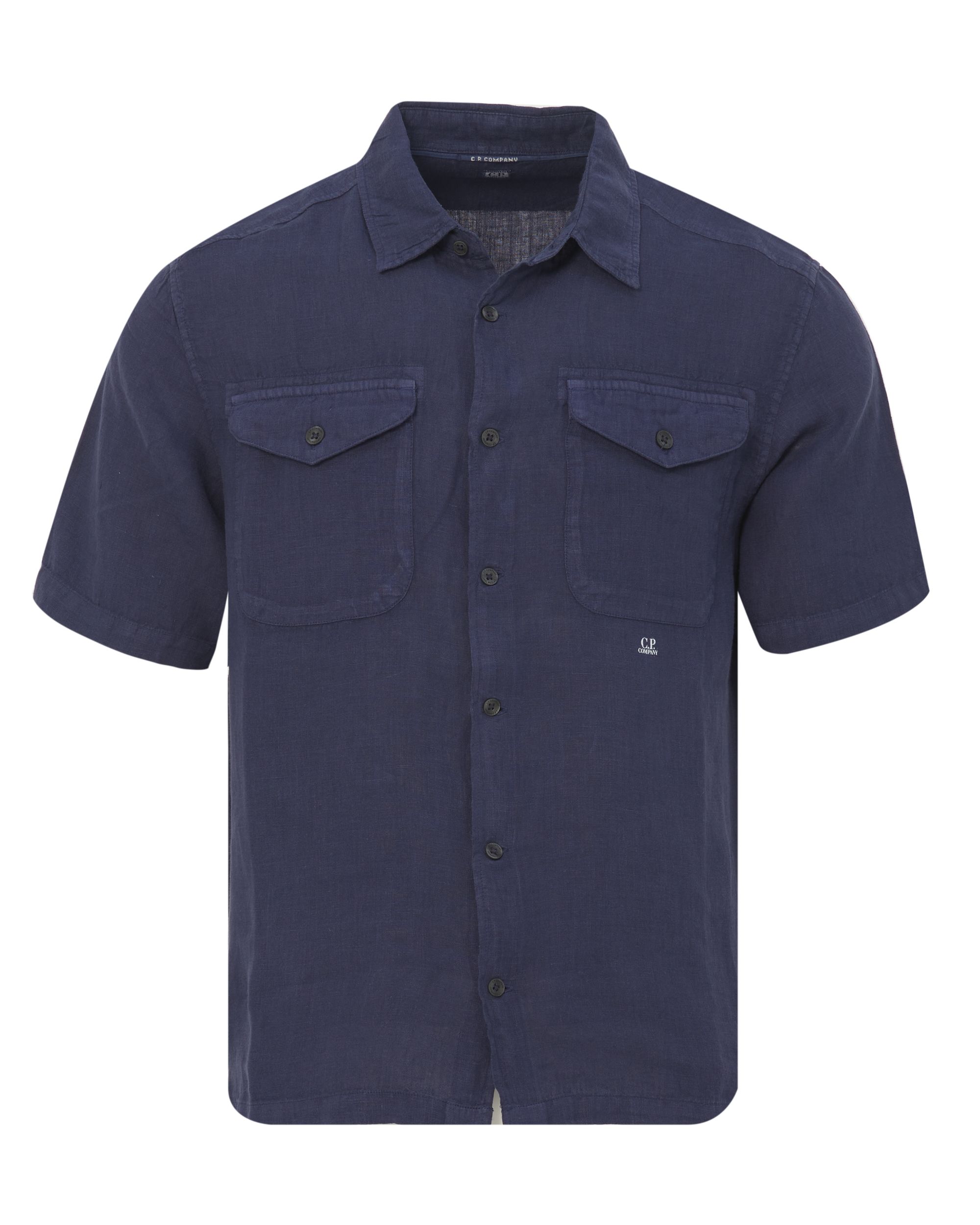 C.P Company Casual Overhemd KM Donker blauw 082514-001-L