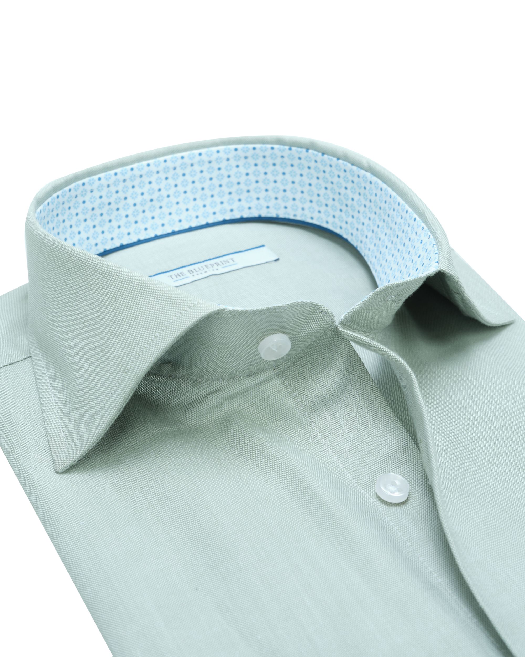 The BLUEPRINT Premium Trendy overhemd LM Groen uni 082520-001-L
