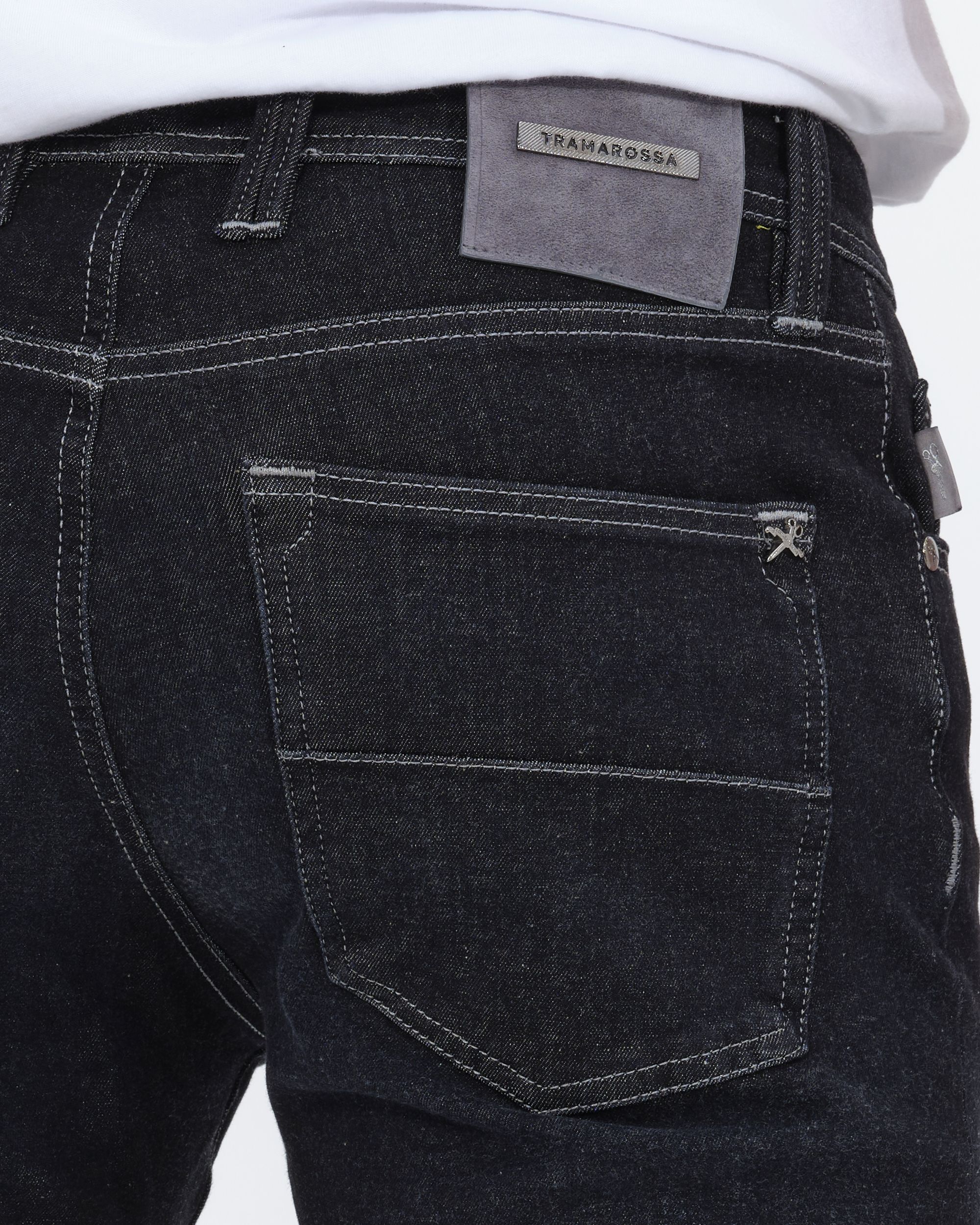 Tramarossa Leonardo Zip Bi-stretch Jeans Zwart 082536-001-28