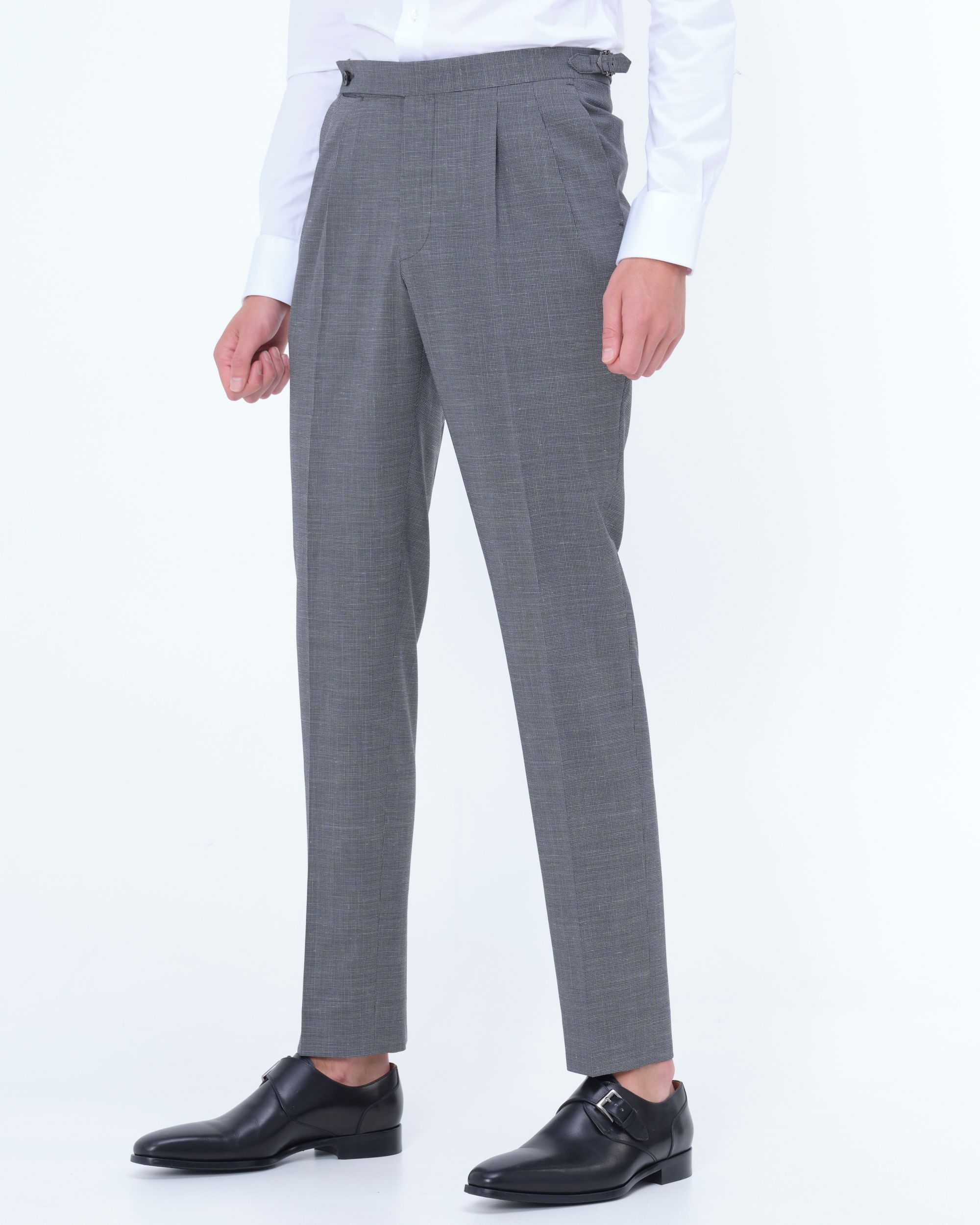 Dutch Dandies Pisa Mix & Match Pantalon D. grijs kleine ruit 082547-001-46