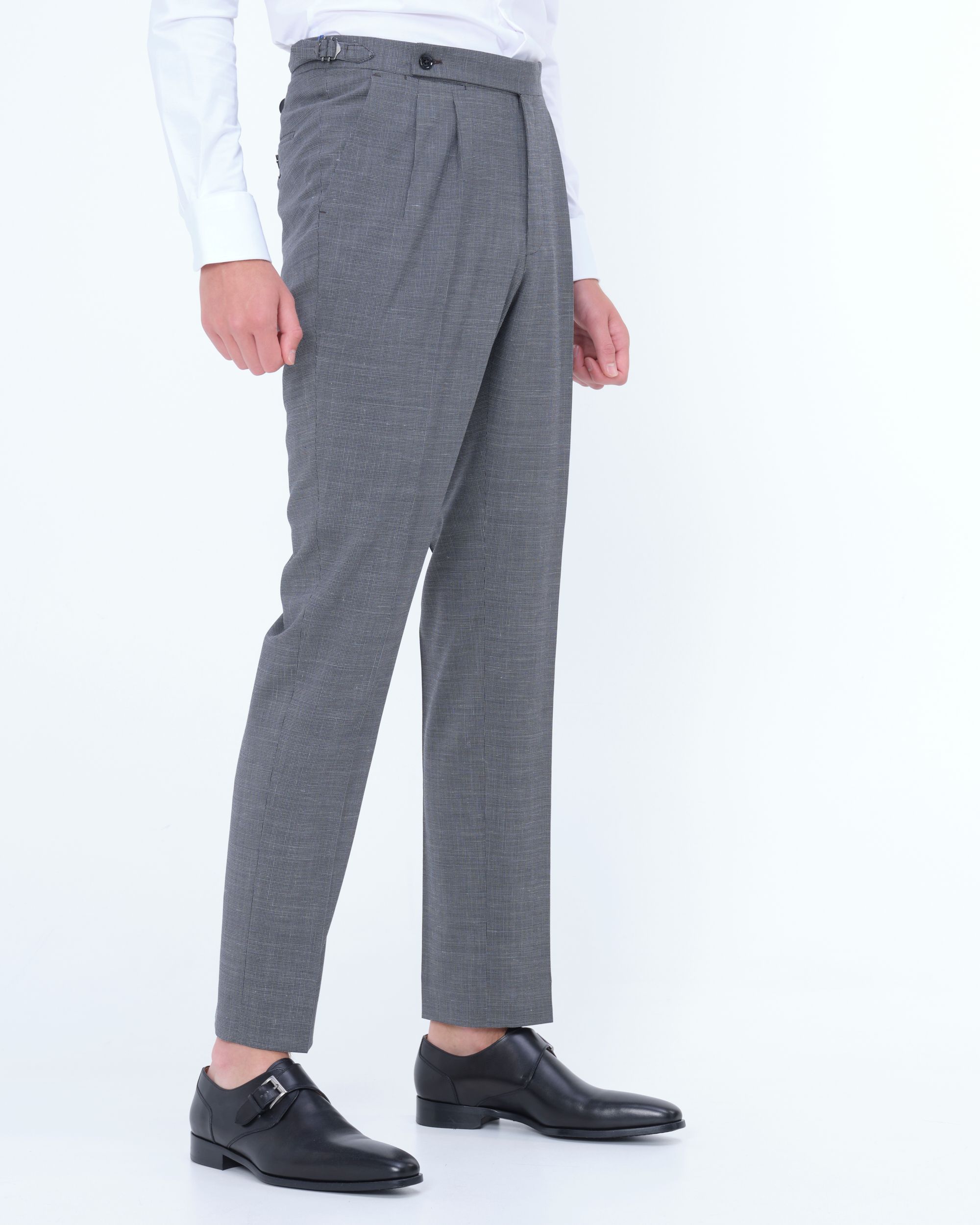 Dutch Dandies Pisa Mix & Match Pantalon D. grijs kleine ruit 082547-001-46