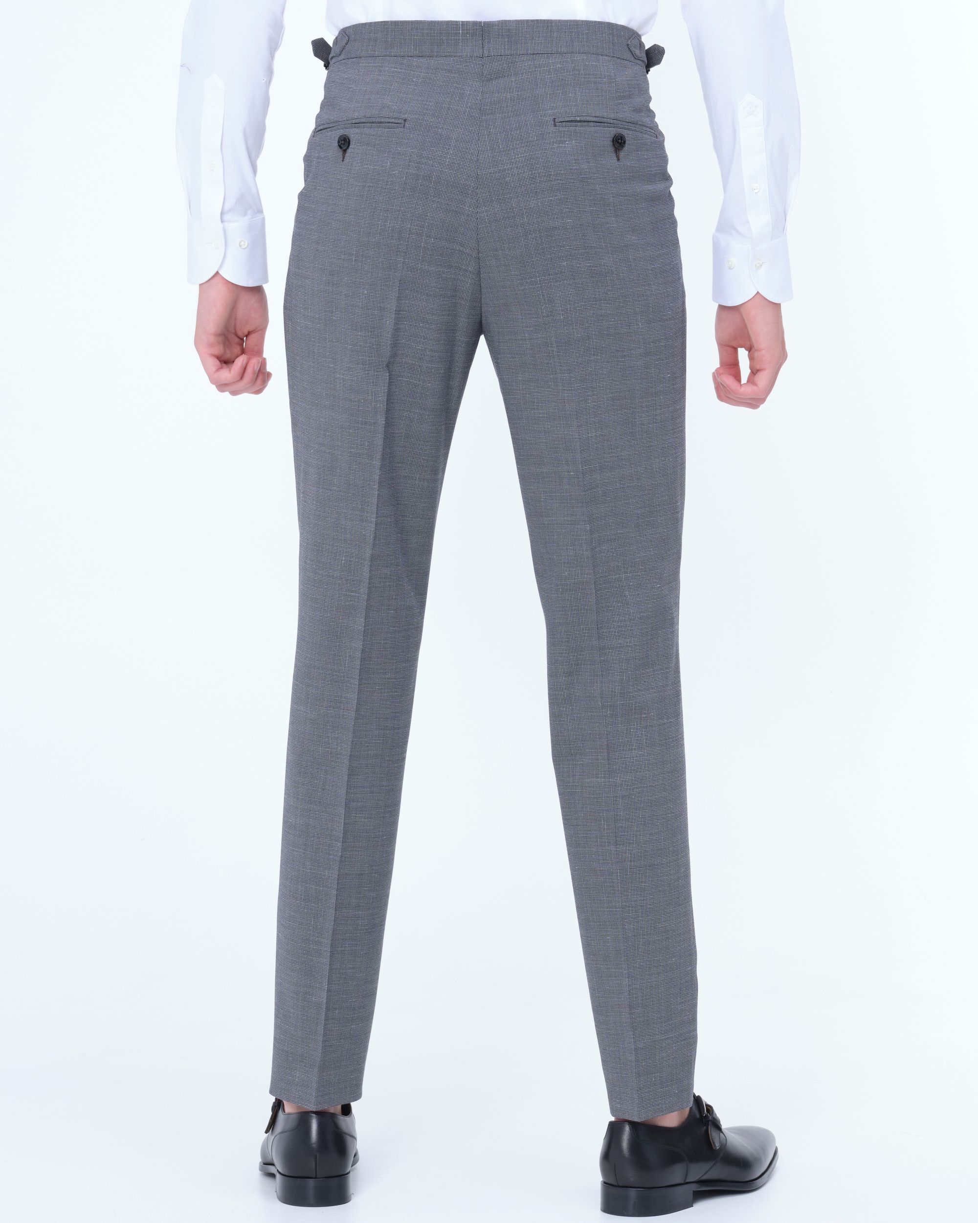 Dutch Dandies Mix & Match Pantalon D. grijs kleine ruit 082547-001-46