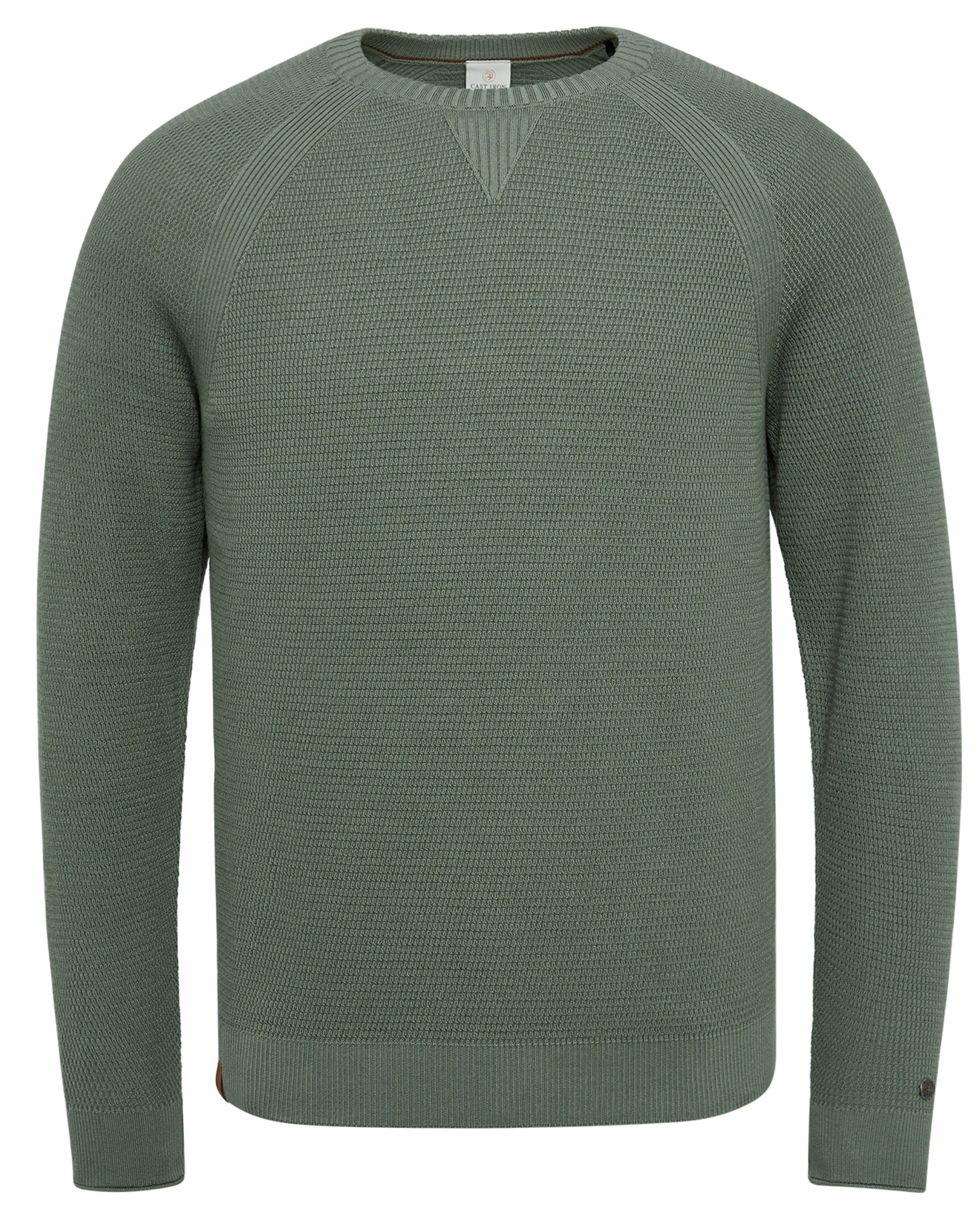 Cast Iron Trui ronde hals  Groen 082635-001-L