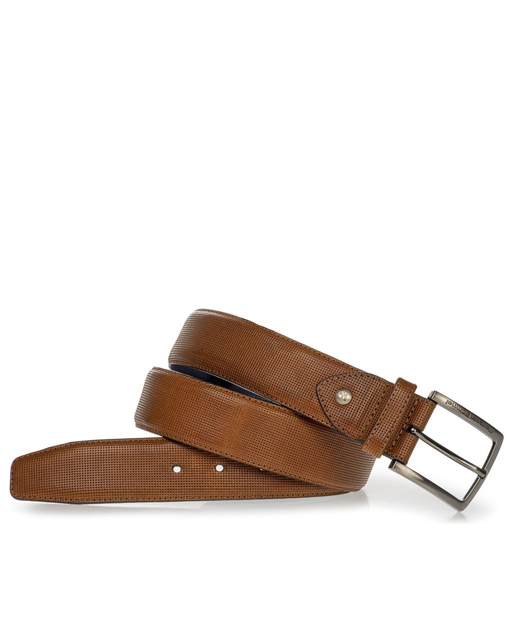 Floris van Bommel Geklede riem Cognac 082801-001-105