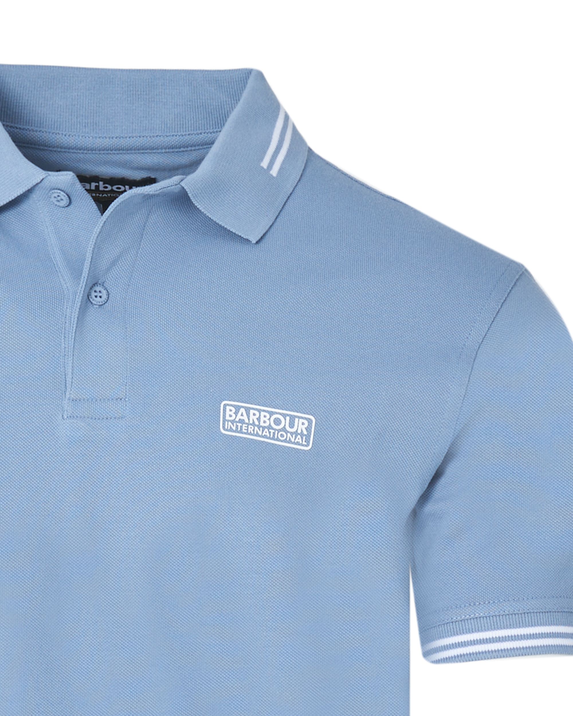 Barbour International Polo KM Licht blauw 083322-001-L