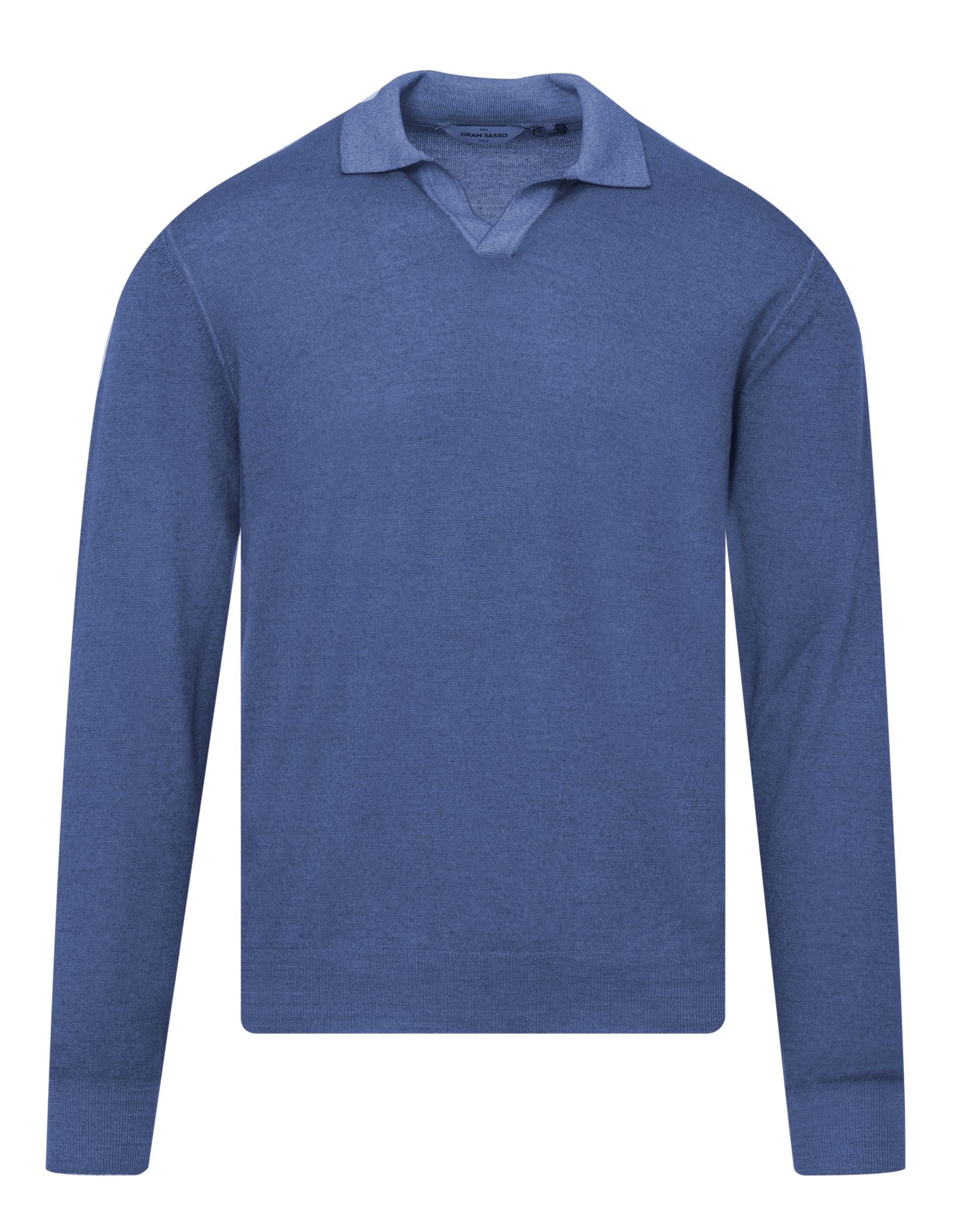 Gran Sasso Polo LM Blauw 083400-001-48