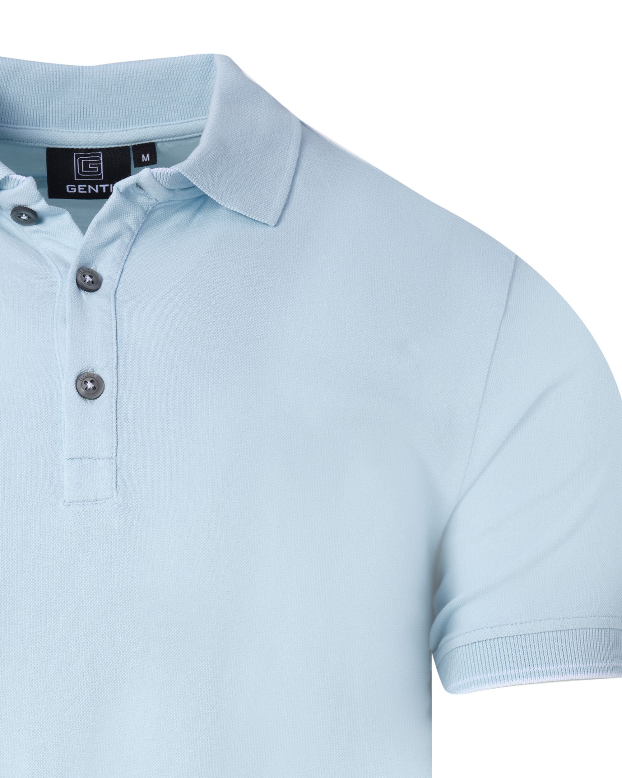 Genti Polo KM Licht blauw 083877-001-L