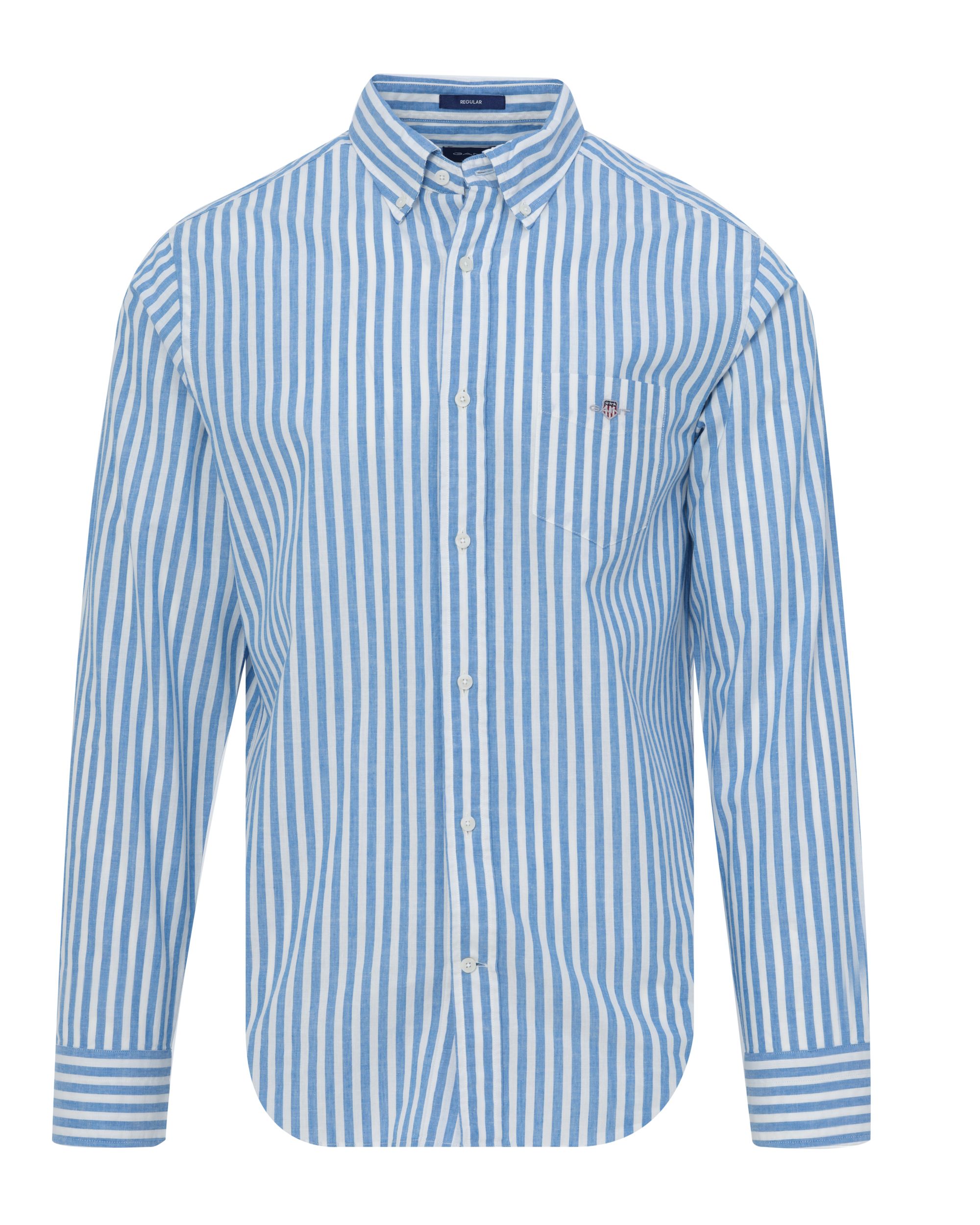 GANT Casual Overhemd LM Blauw streep 083905-001-L