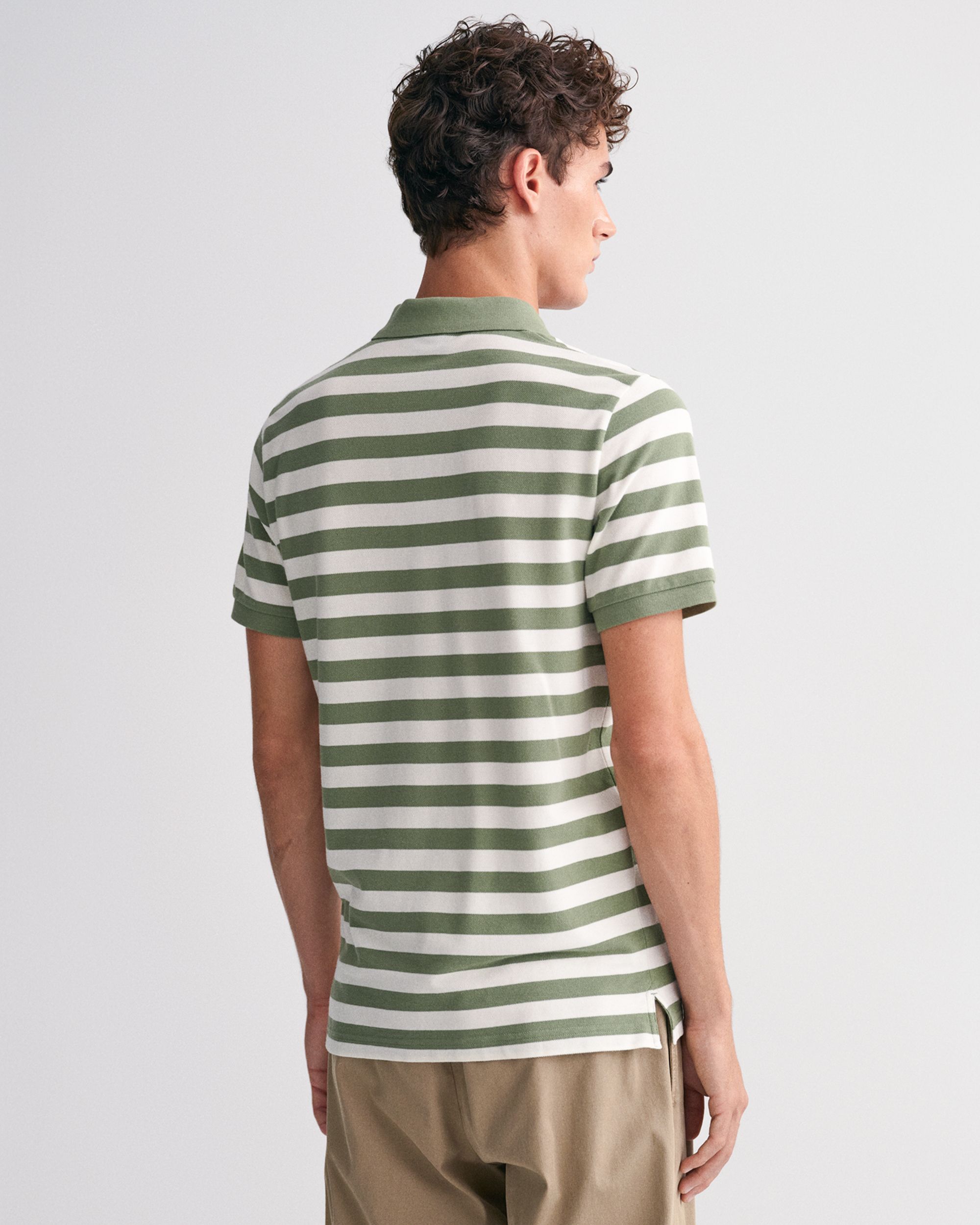 GANT Polo KM Groen streep 083931-001-L