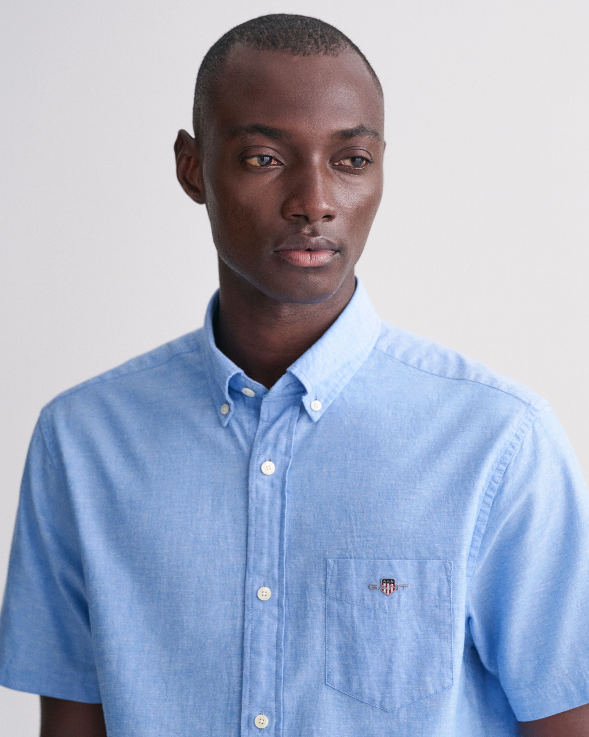 GANT Casual Overhemd KM Licht blauw 083937-001-L