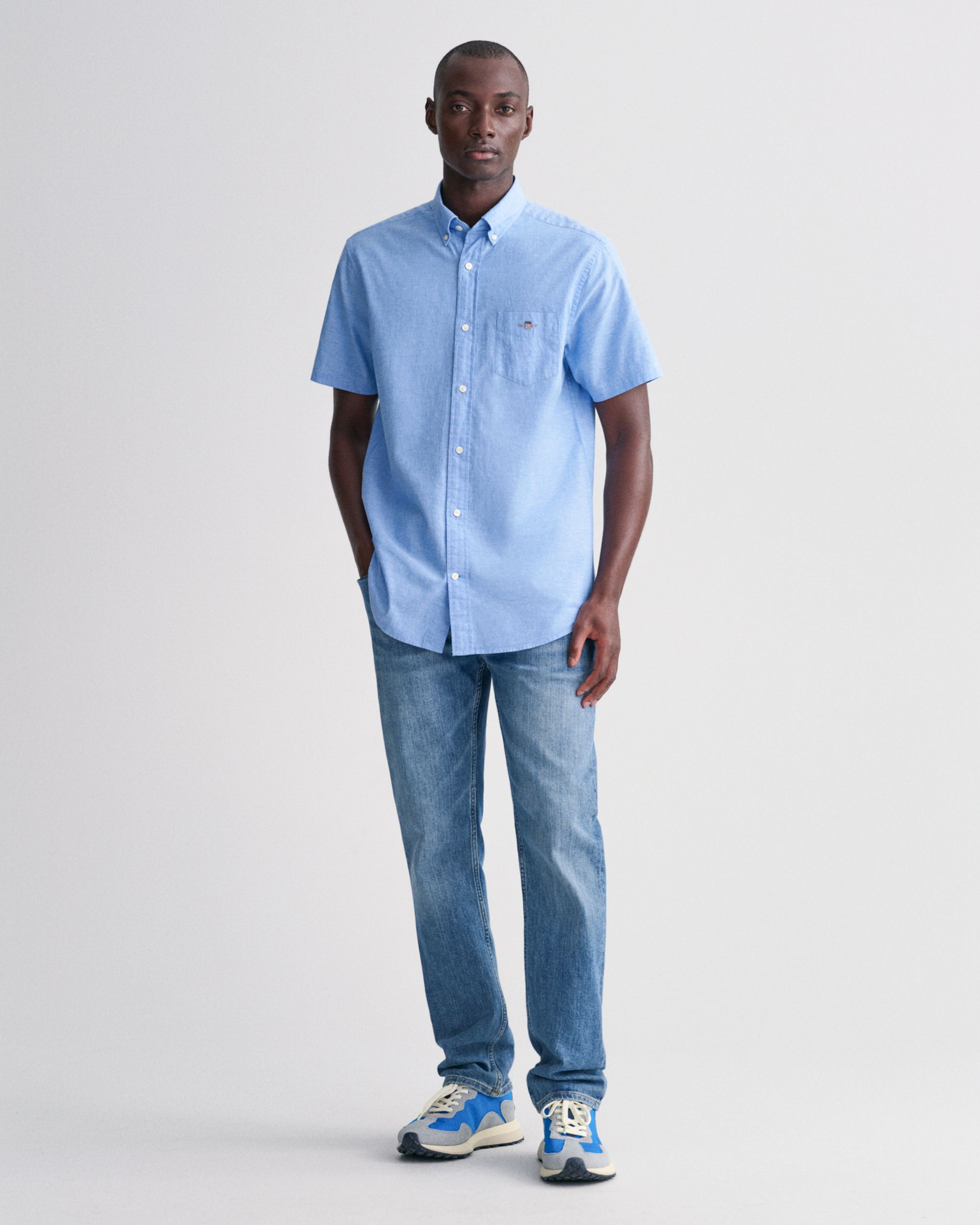 GANT Casual Overhemd KM Licht blauw 083937-001-L