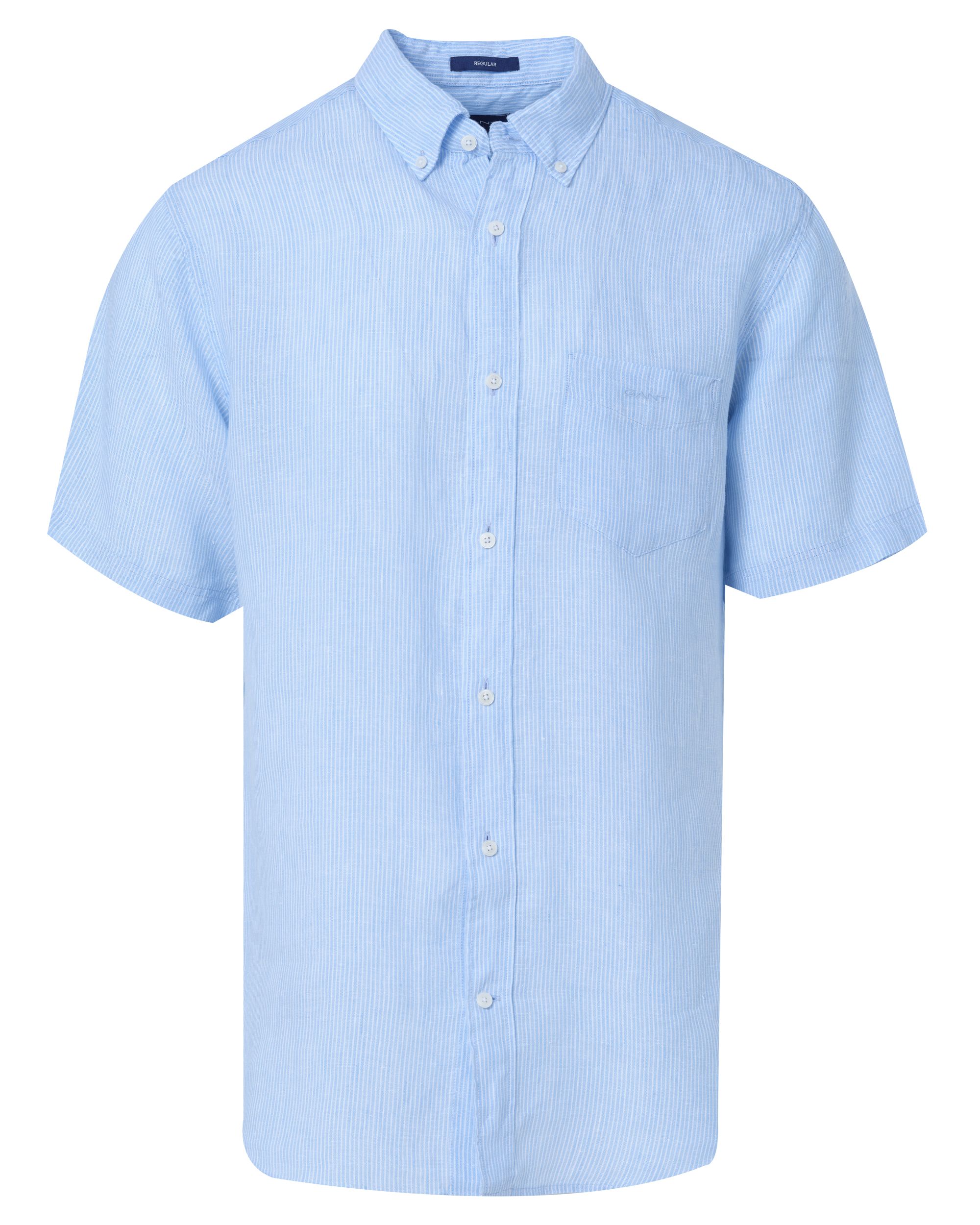 GANT Casual Overhemd KM Blauw streep 083939-001-L