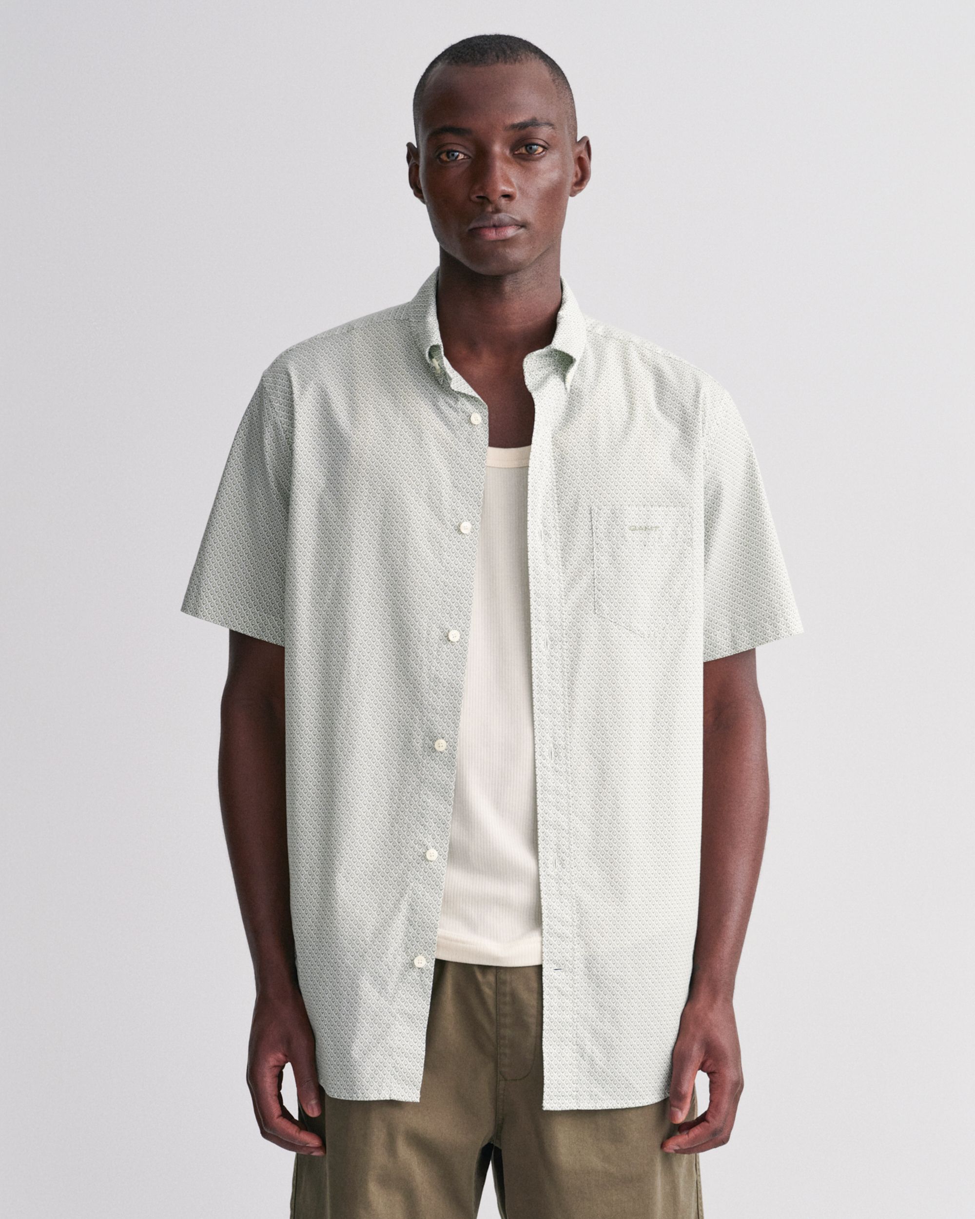 GANT Casual Overhemd KM Groen 083940-001-L