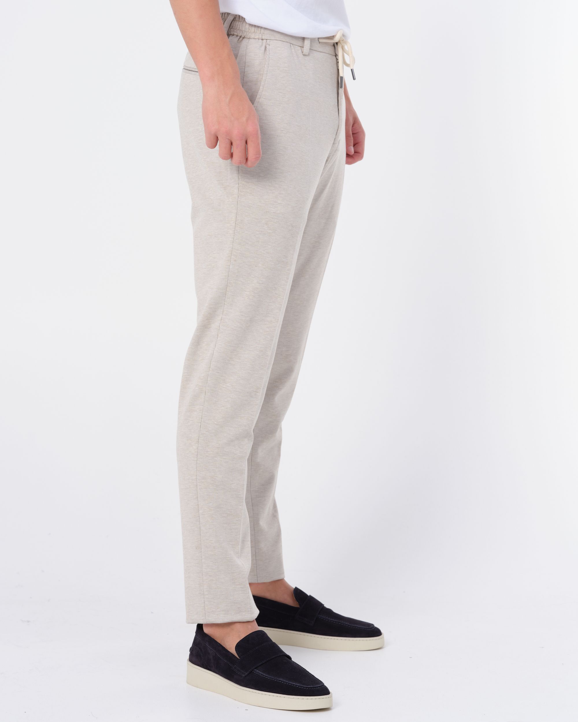 The BLUEPRINT Premium - Pantalon Beige grote ruit 084020-001-46