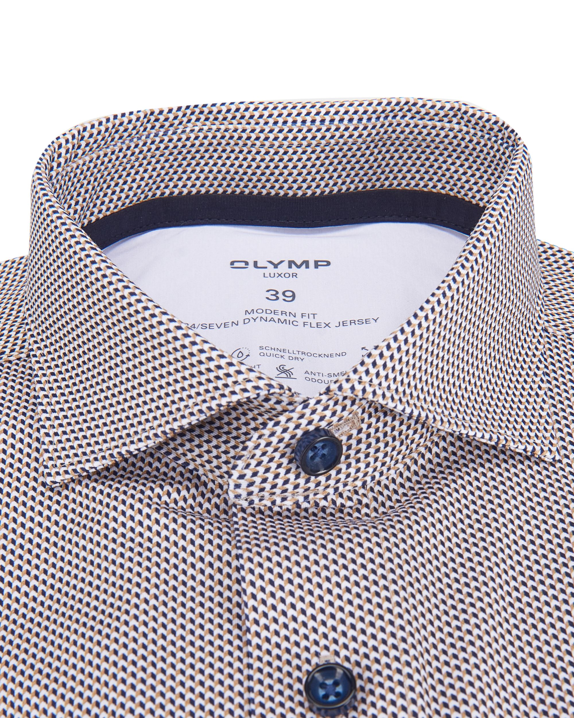 OLYMP Overhemd LM Beige 084274-001-47