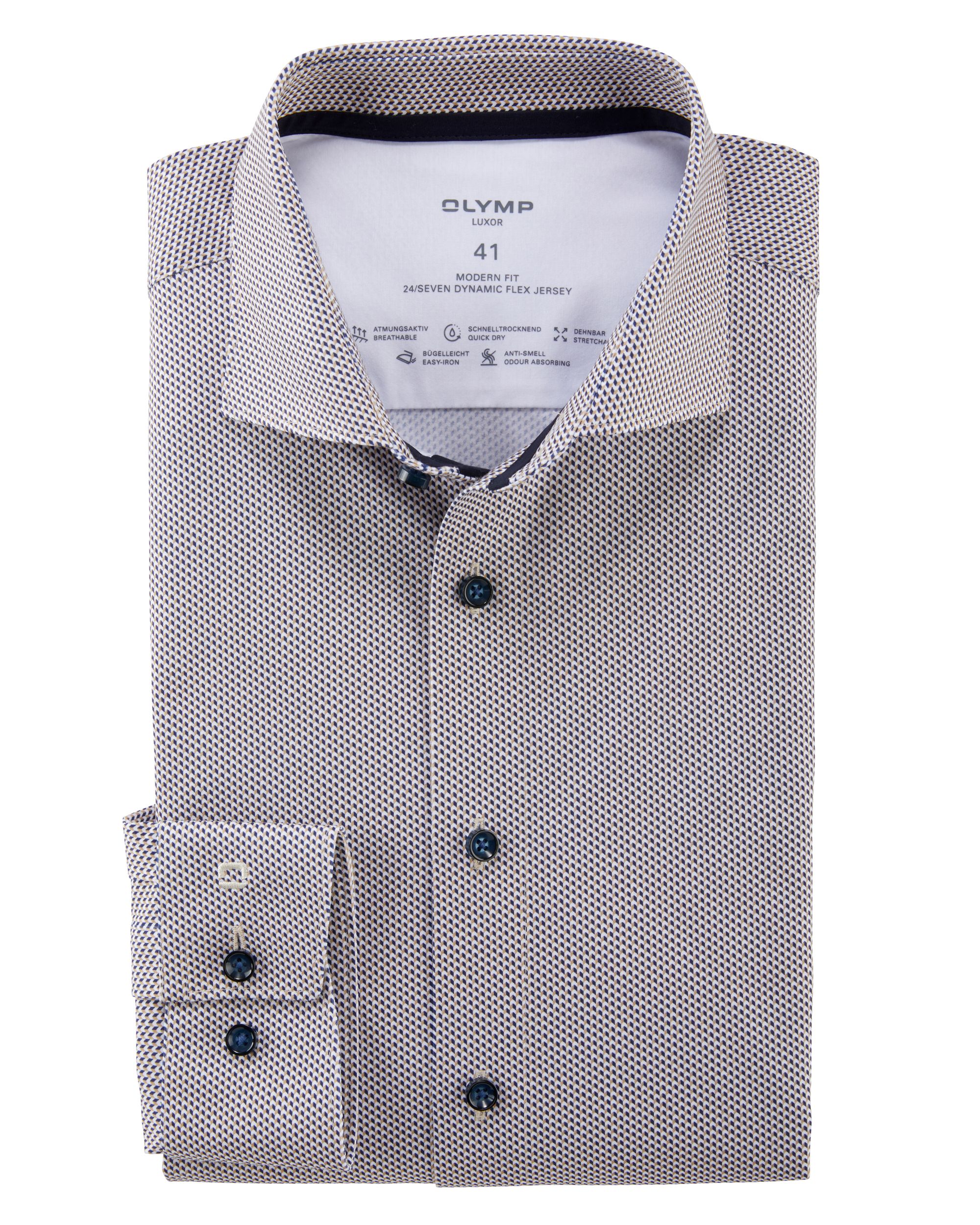 OLYMP Overhemd LM Beige 084274-001-47