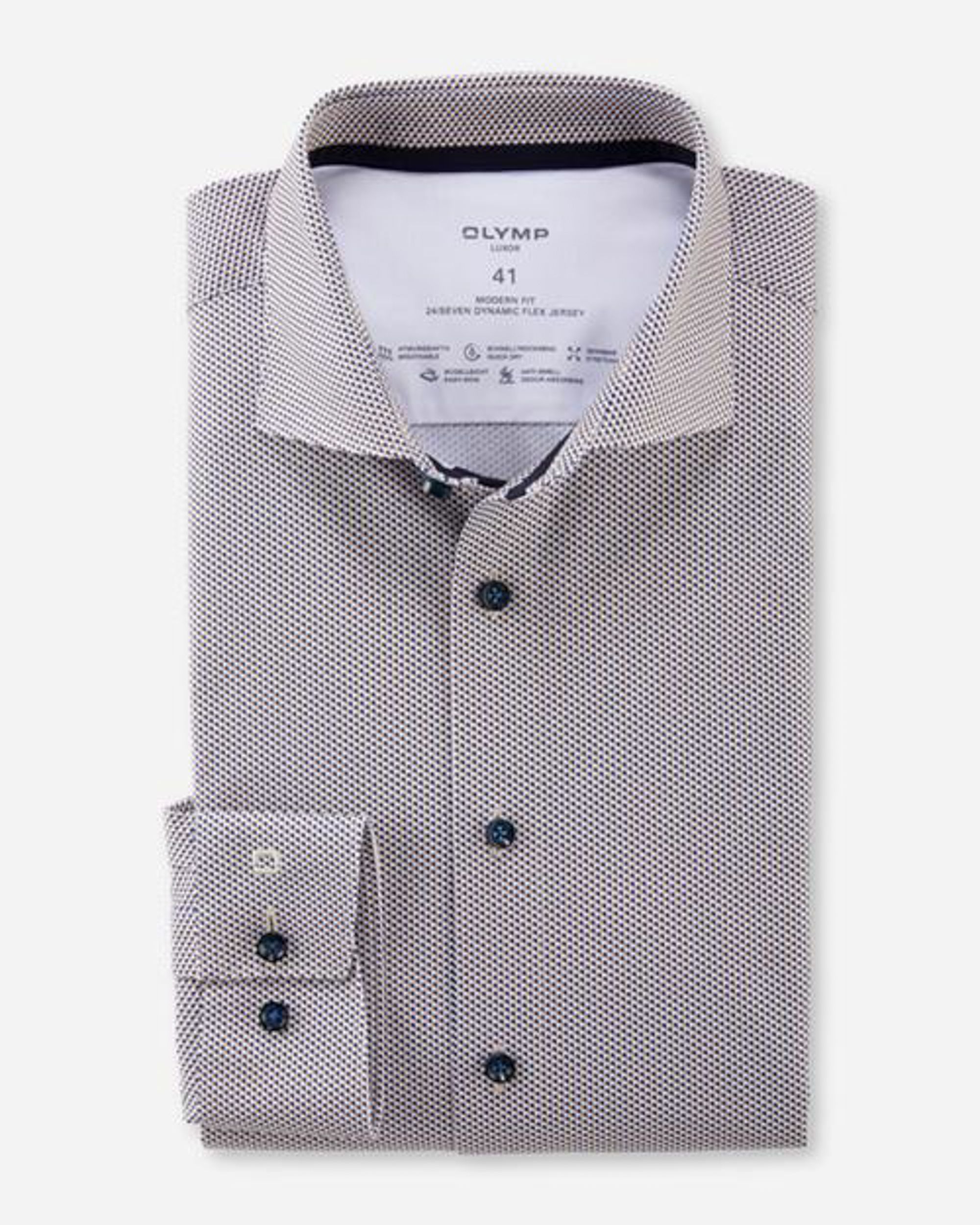 OLYMP Overhemd LM Beige 084274-001-47