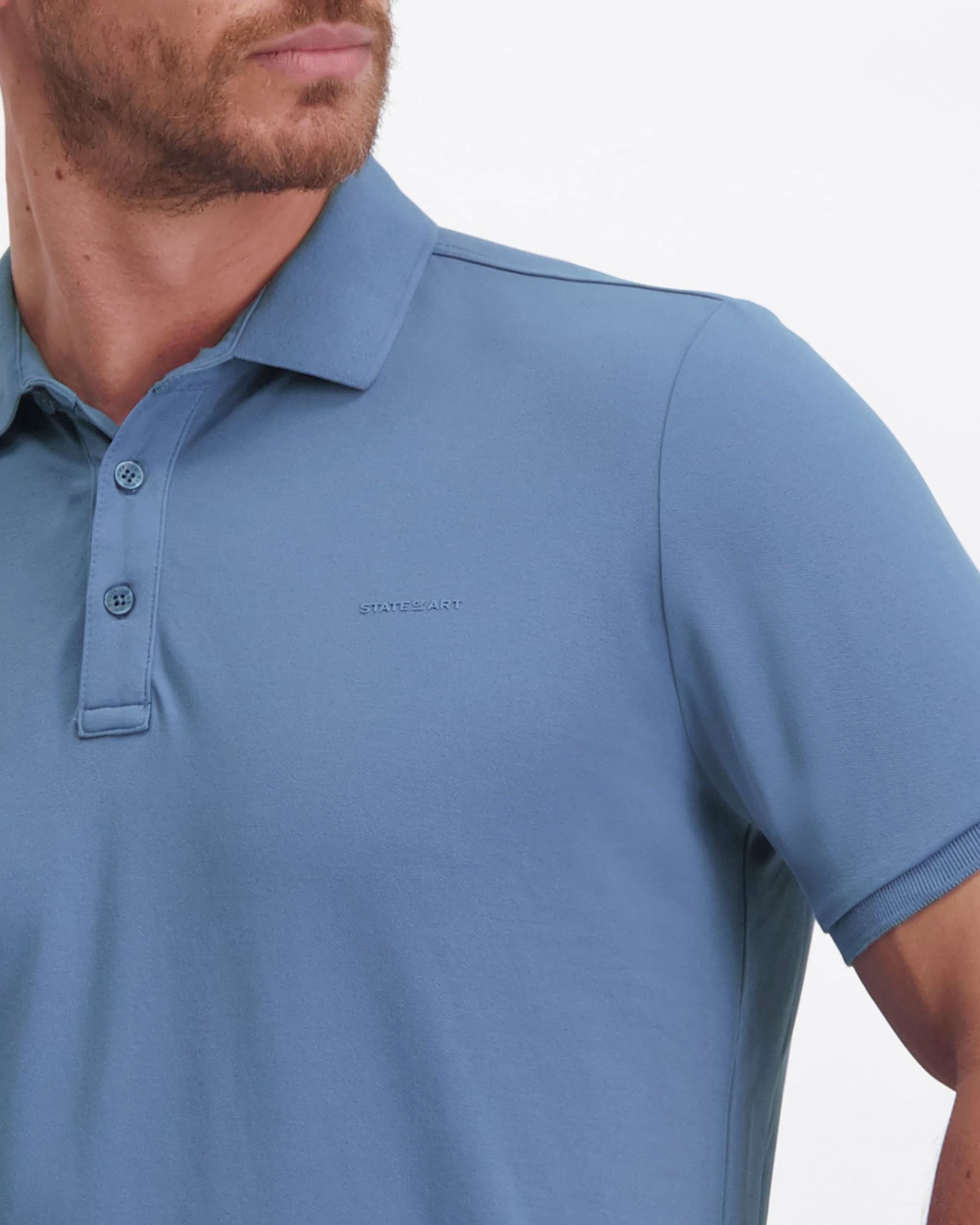 State of Art Polo KM Licht blauw 084353-001-4XL