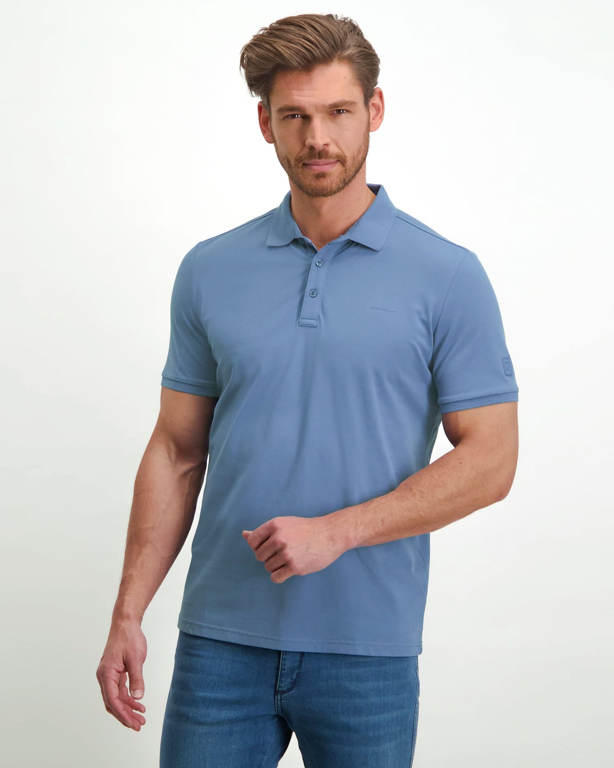 State of Art Polo KM Licht blauw 084353-001-4XL