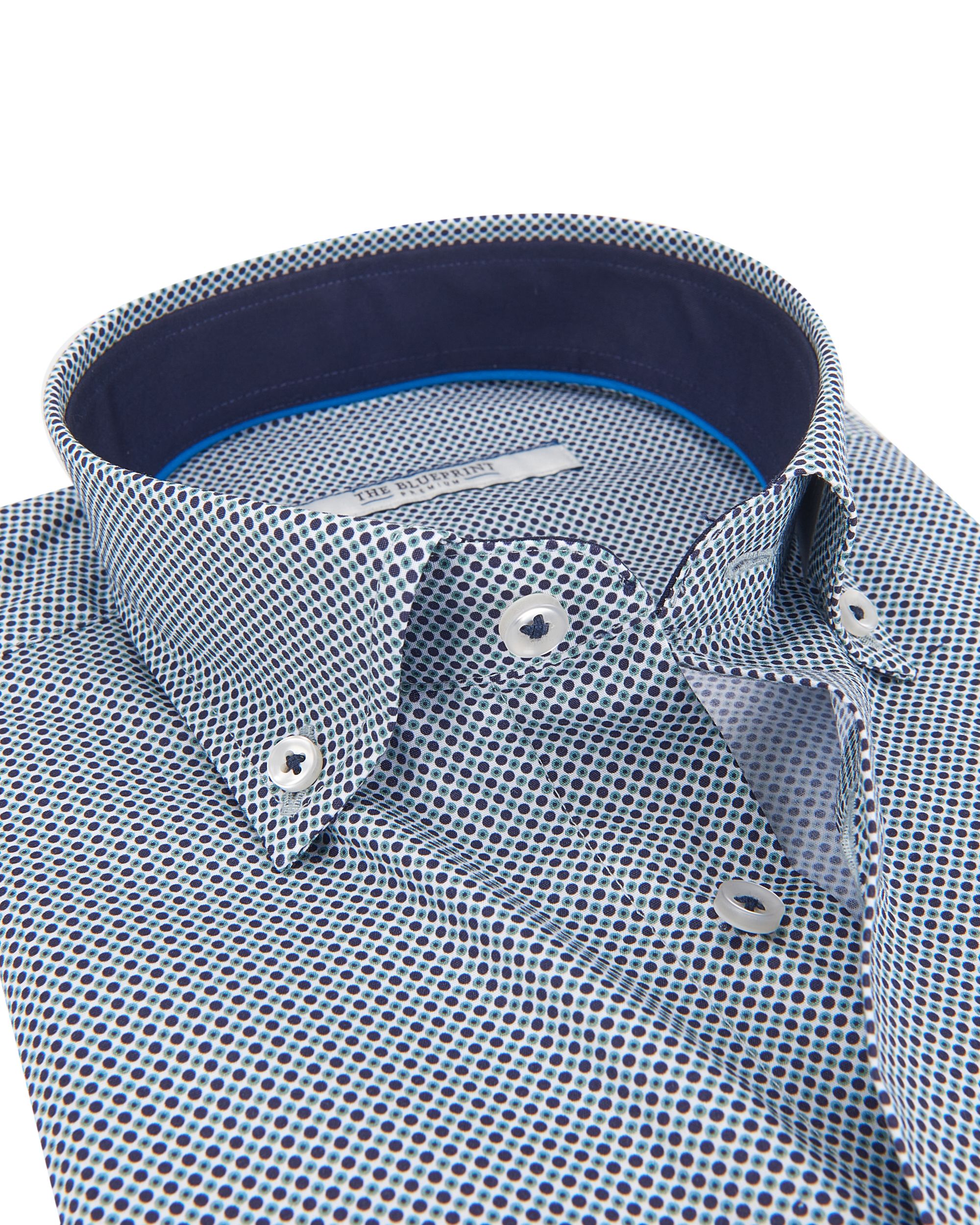 The BLUEPRINT Premium Trendy overhemd LM Groen dessin 084473-001-L
