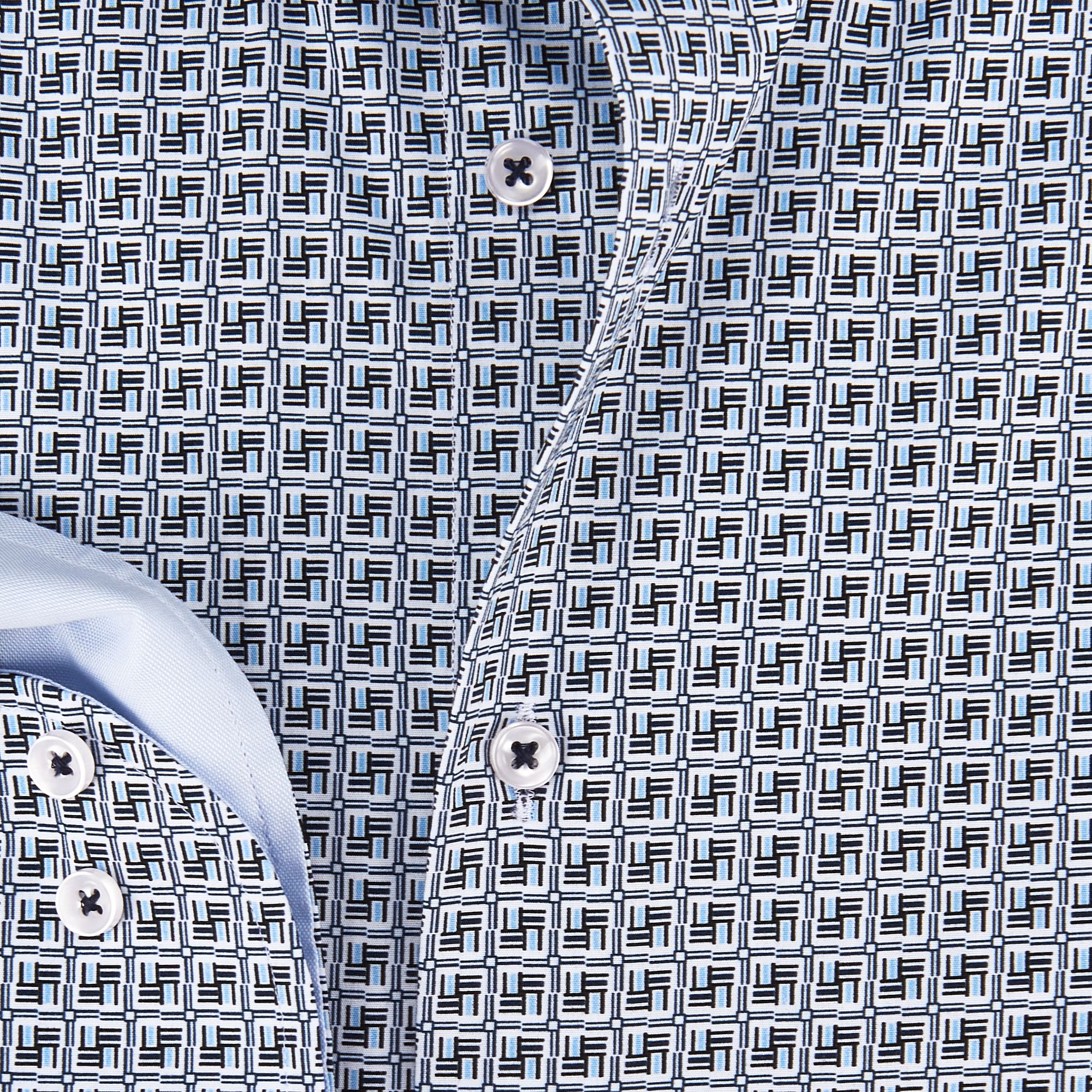 The BLUEPRINT Premium Trendy overhemd LM Blauw dessin 084492-001-L
