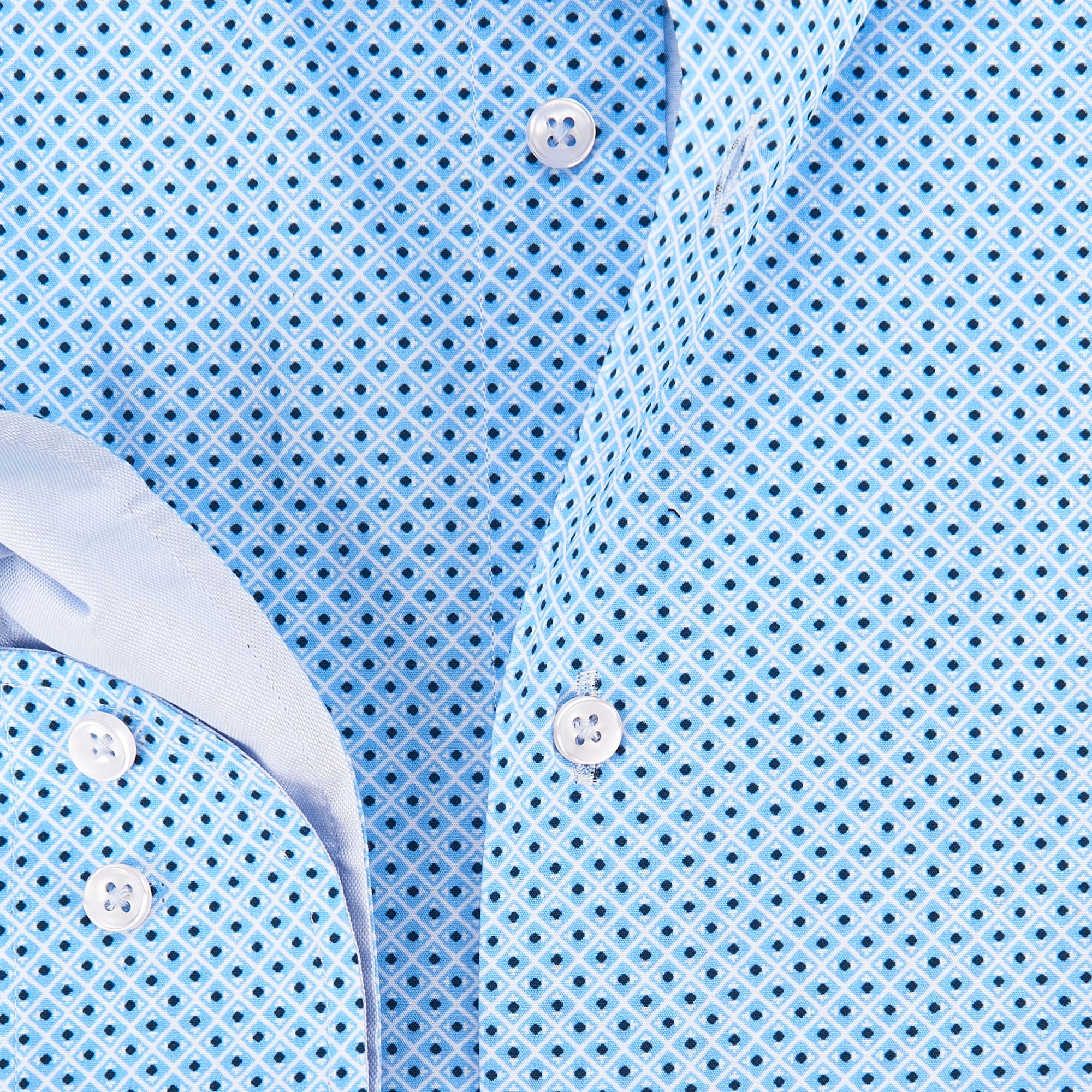 The BLUEPRINT Premium Trendy overhemd LM Blauw dessin 084494-001-L