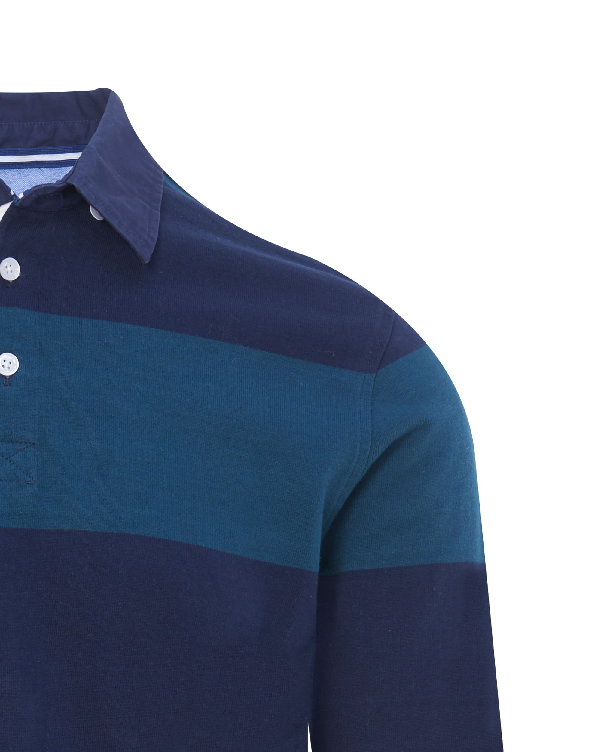 Campbell Polo LM Navy streep 084529-001-L