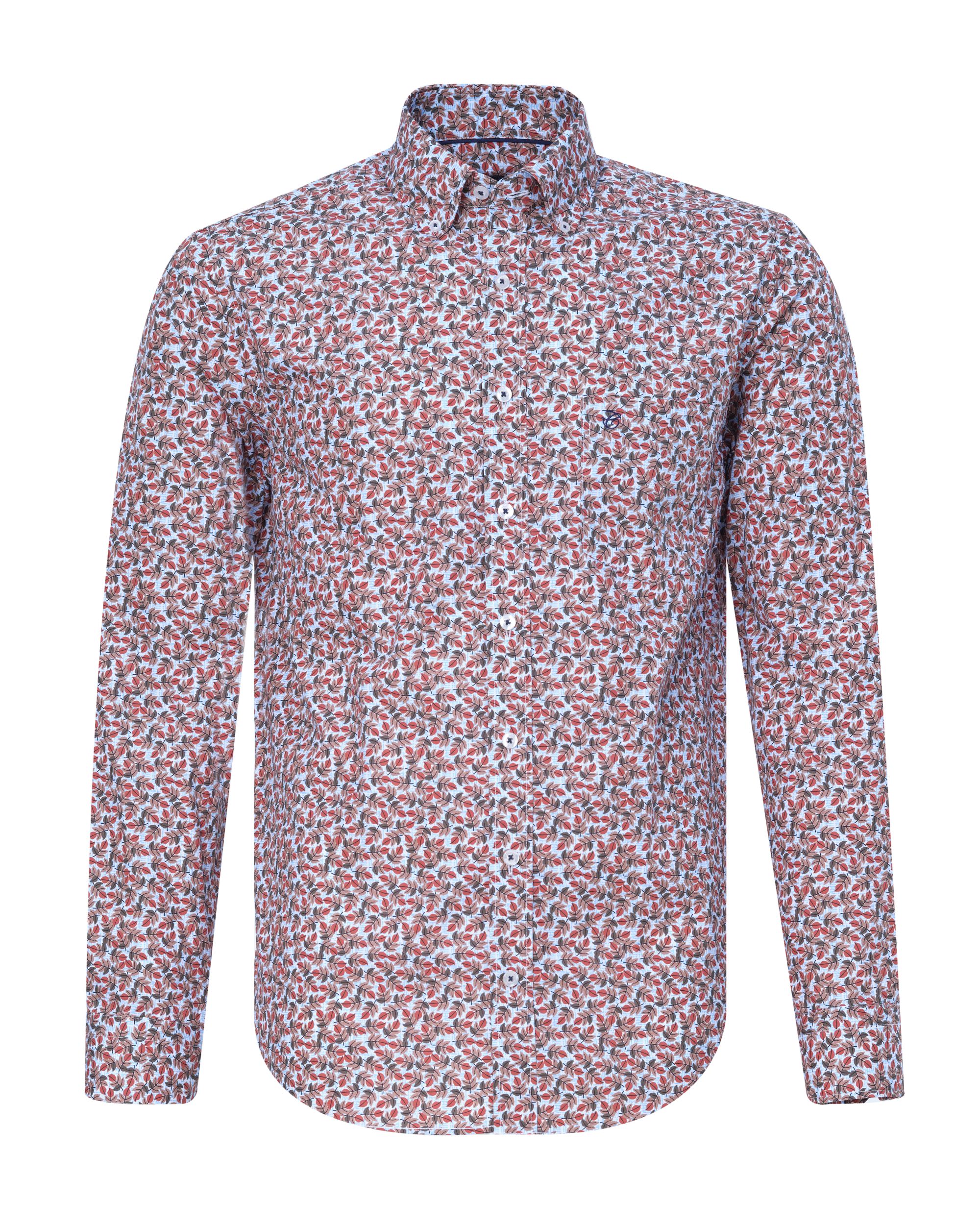 Campbell Casual Overhemd LM Beige dessin 084662-003-L