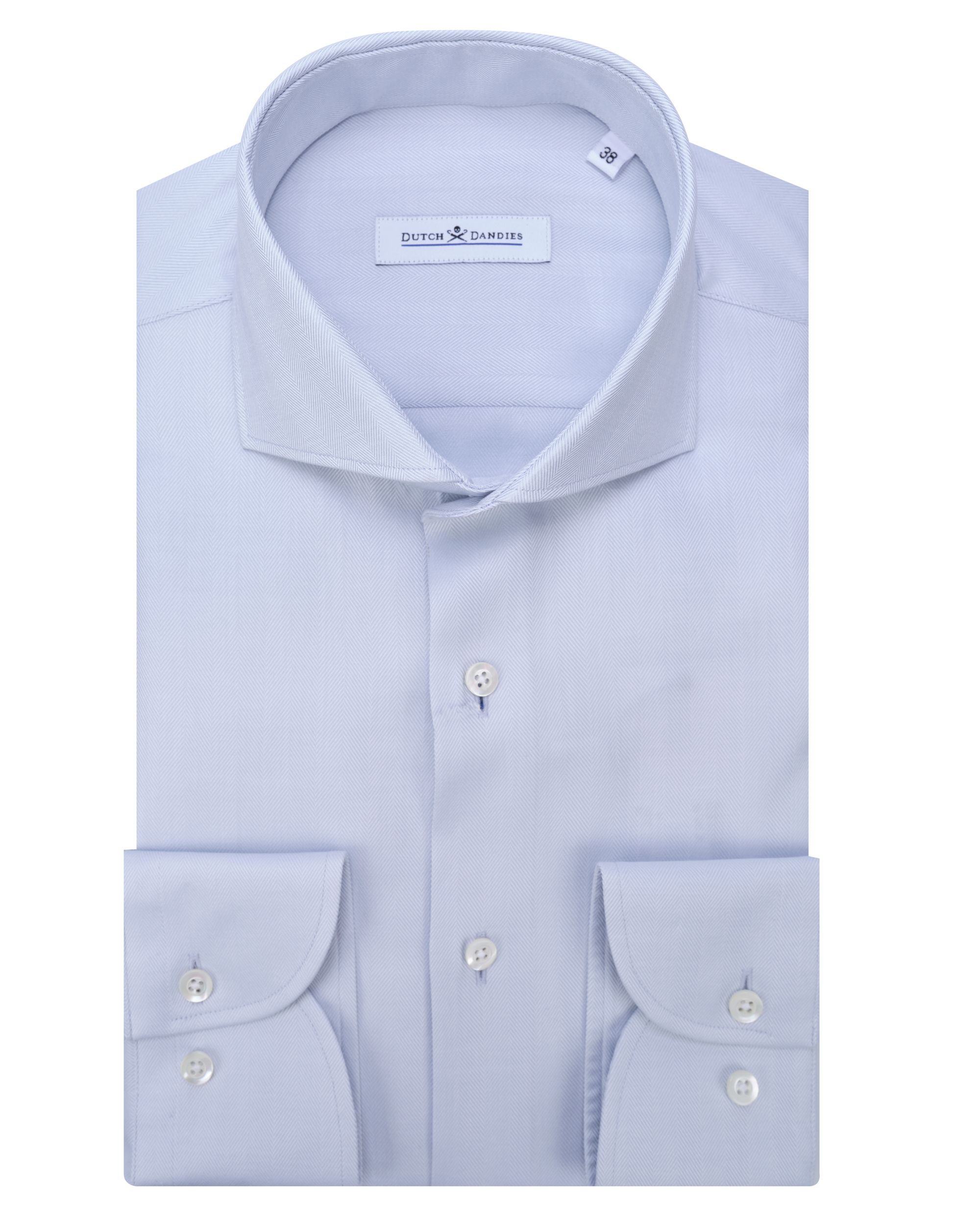 Dutch Dandies Overhemd LM Lichtgrijs uni 084677-004-37