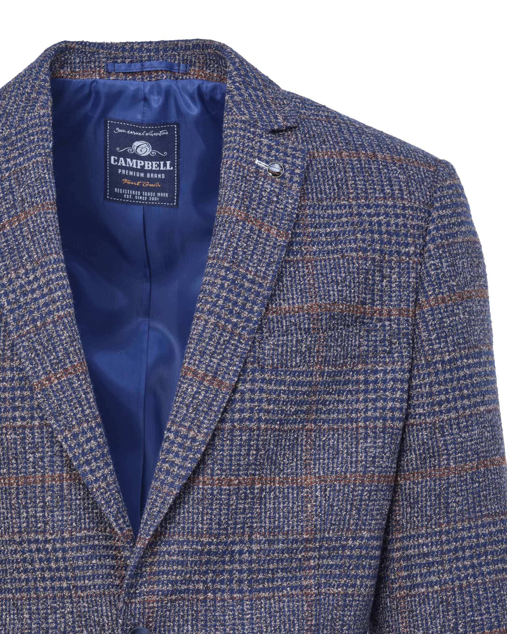 Campbell Blazer Bruin grote ruit 084718-001-48