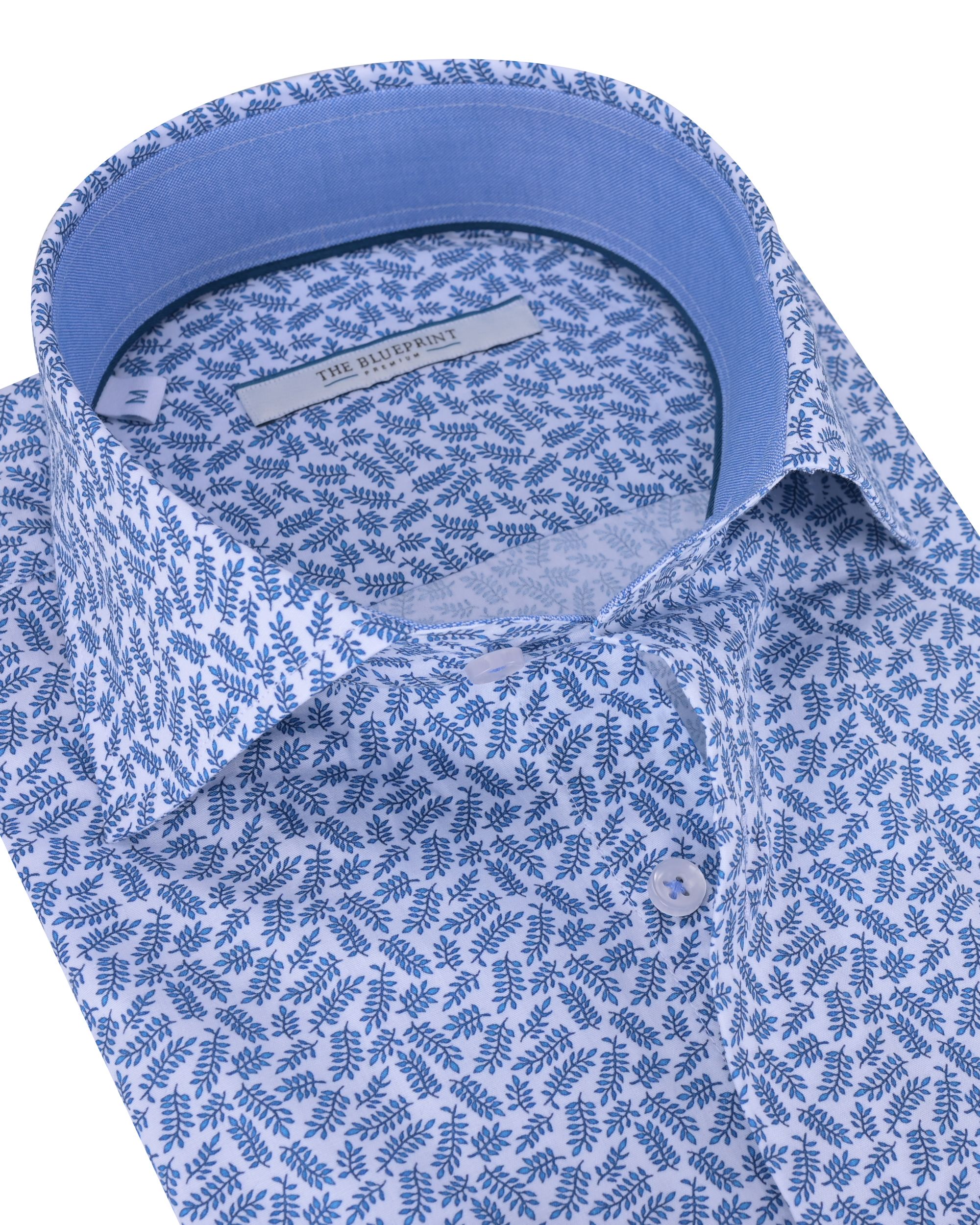 The BLUEPRINT Premium Trendy overhemd LM Blauw dessin 084838-001-L