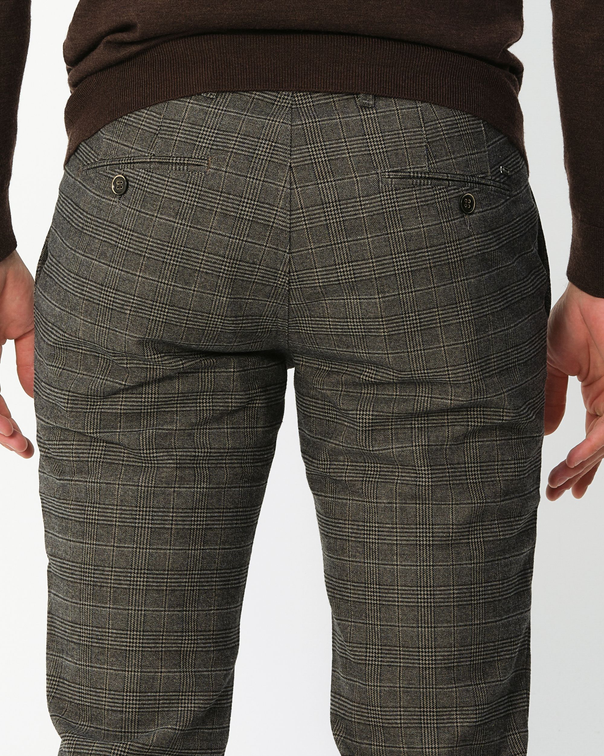 Campbell Classic Chino Bruin grote ruit 085141-003-29/34