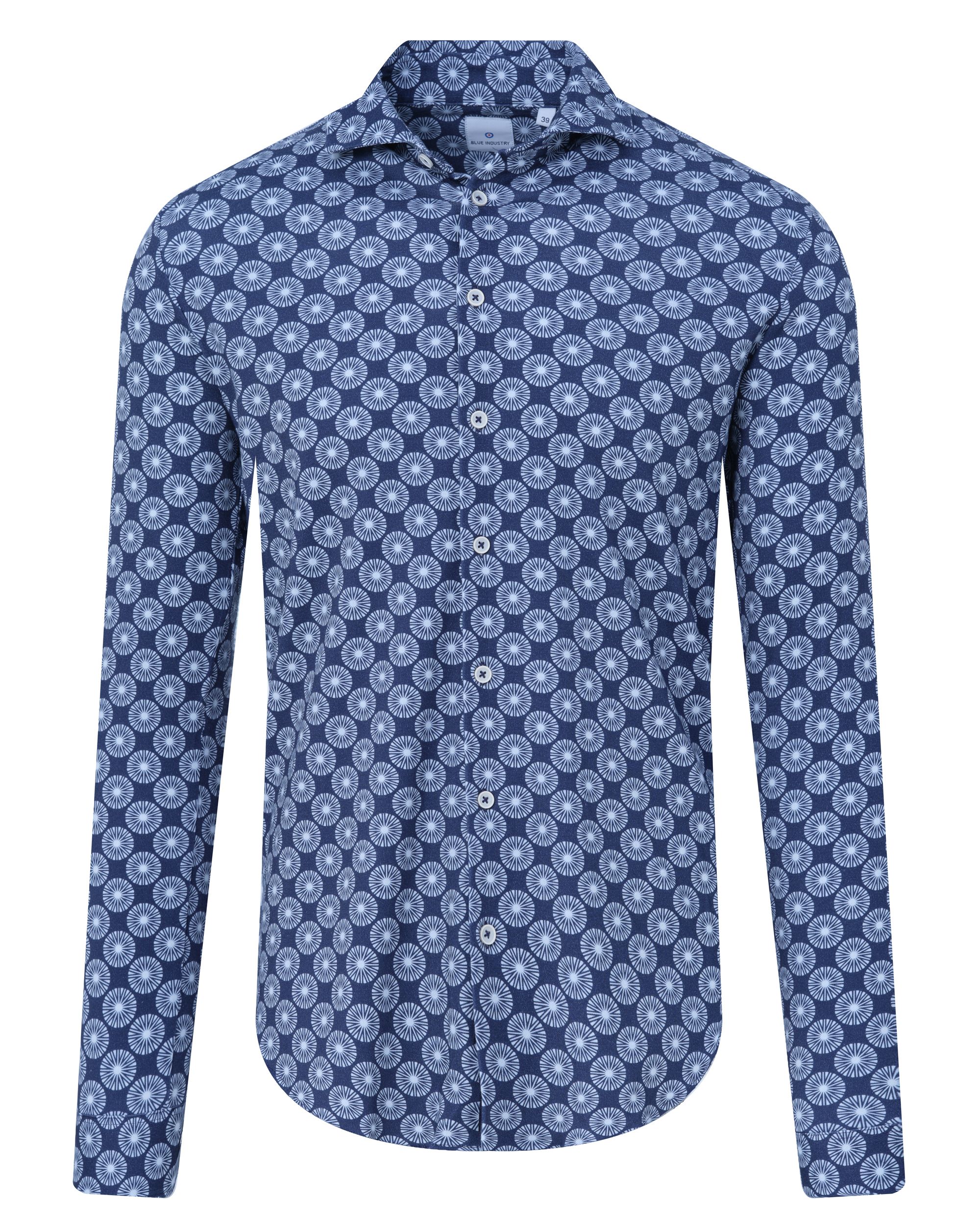 Blue Industry Casual Overhemd LM Blauw 085235-001-37