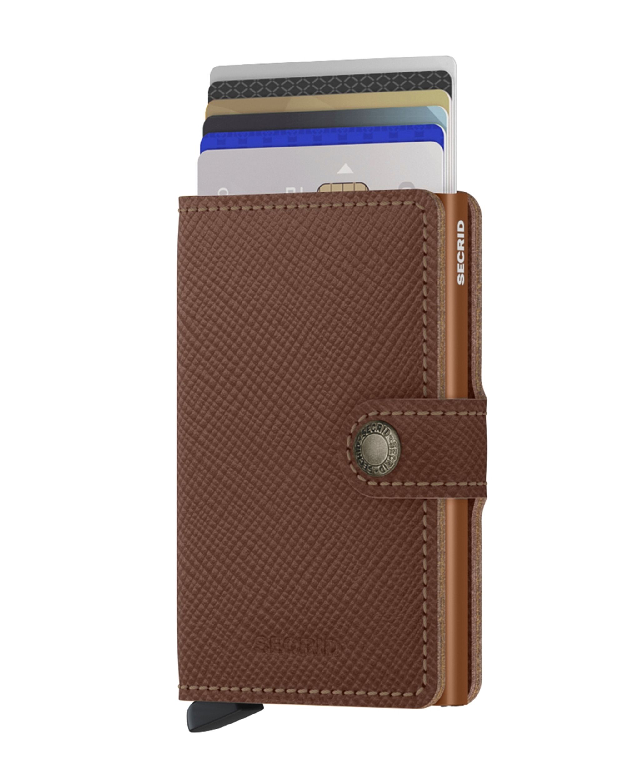 Secrid Miniwallet Saffiano Portemonnee Bruin 085269-001-0