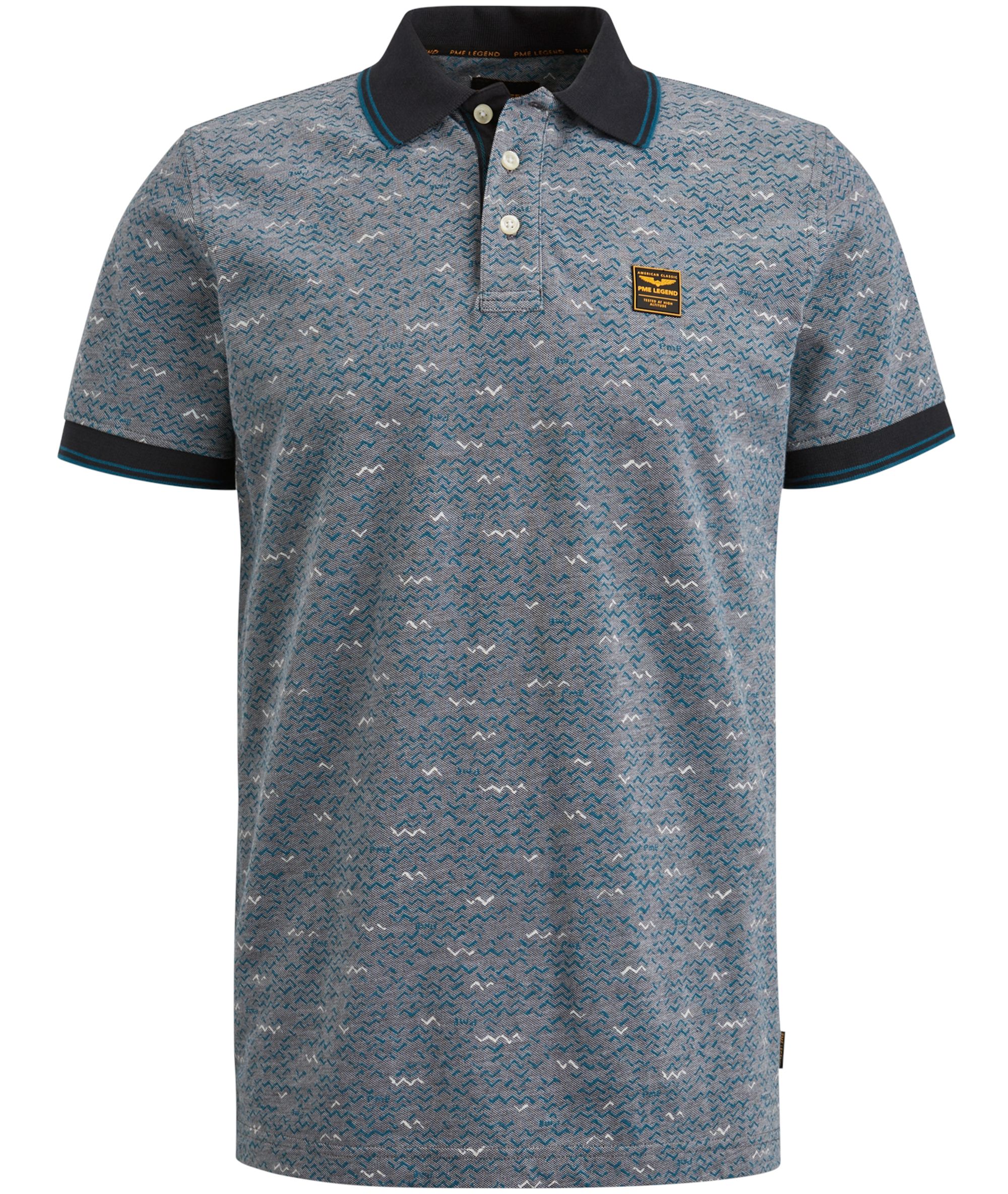 PME Legend Polo KM Blauw 085586-001-L