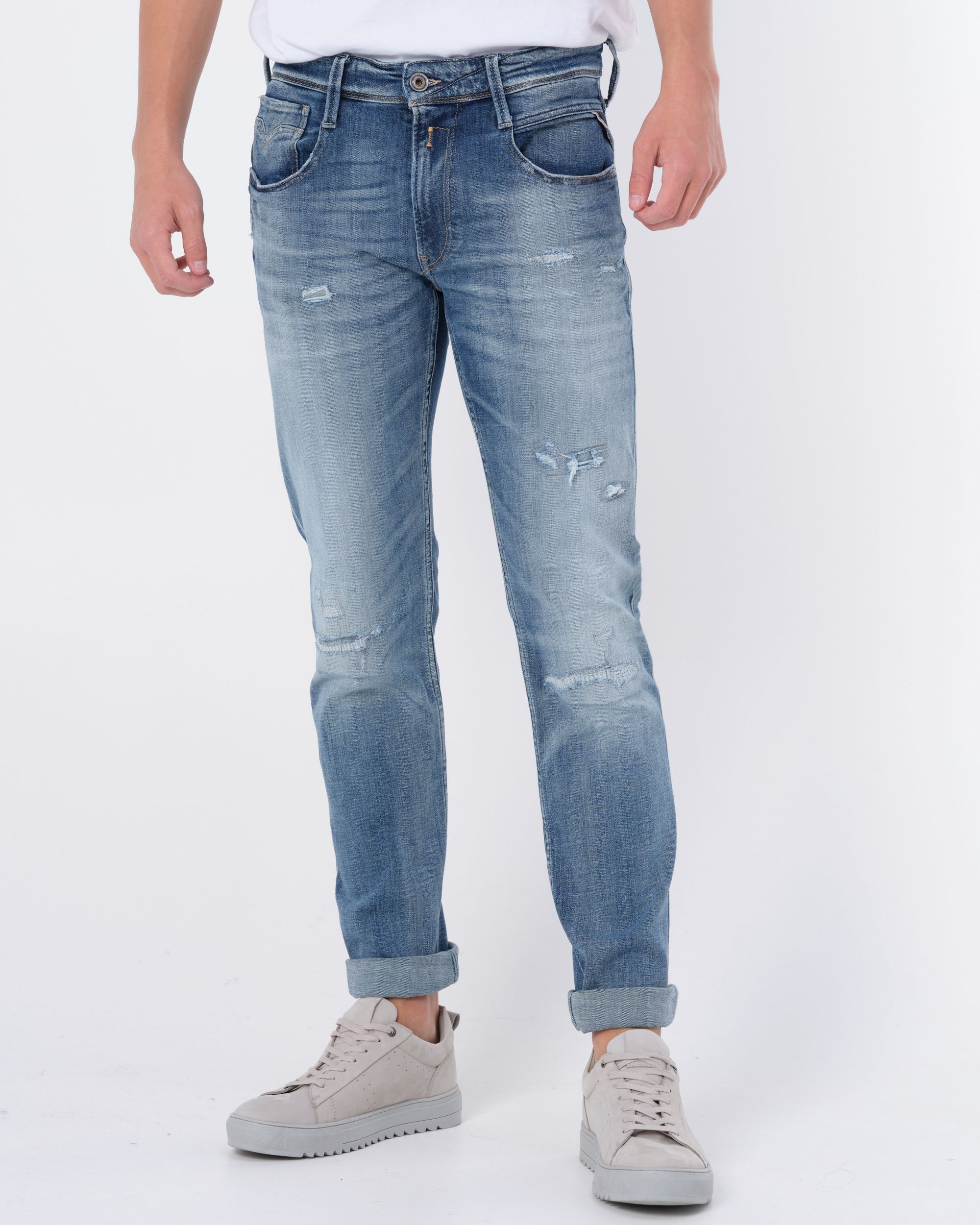 Replay Anbass Aged Jeans Blauw 086055-001-28/32
