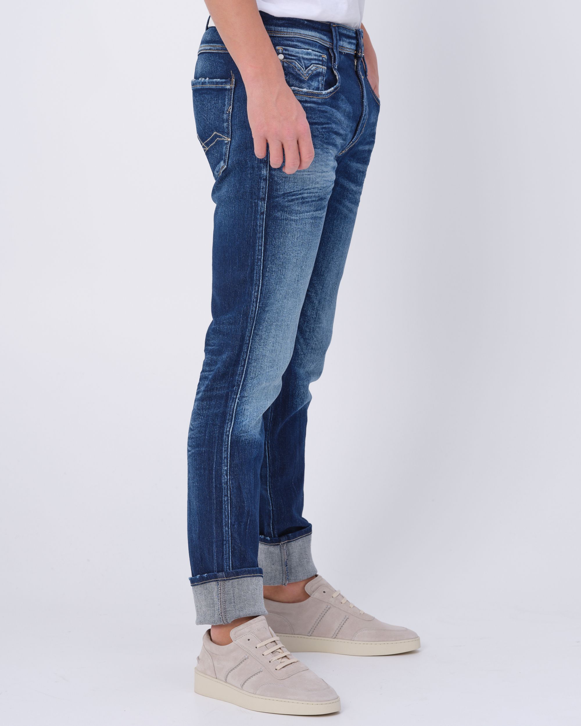 Replay Anbass Hyperflex Recycled 360 Jeans Blauw 086060-001-28/32