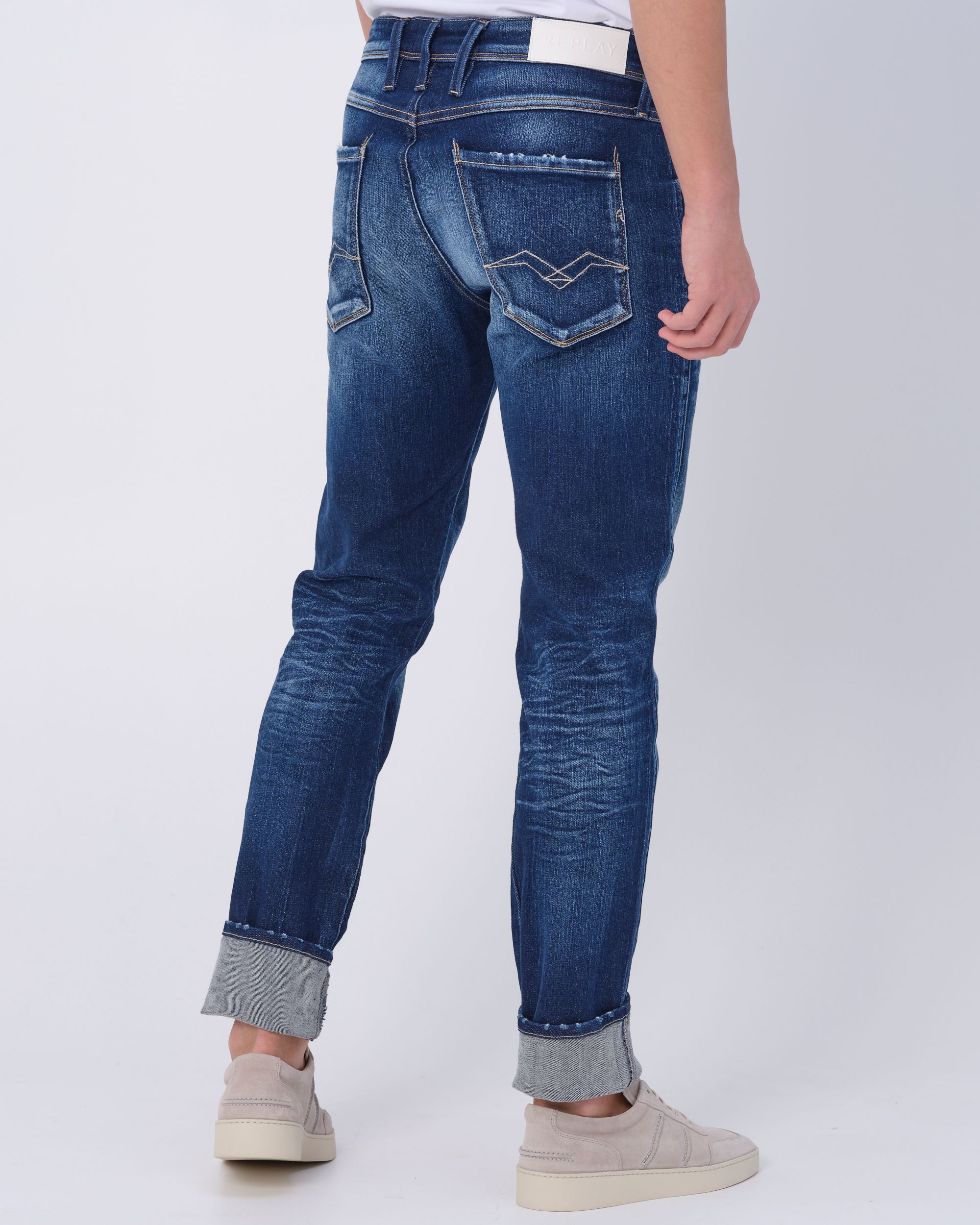 Replay Anbass Hyperflex Recycled 360 Jeans Blauw 086060-001-28/32