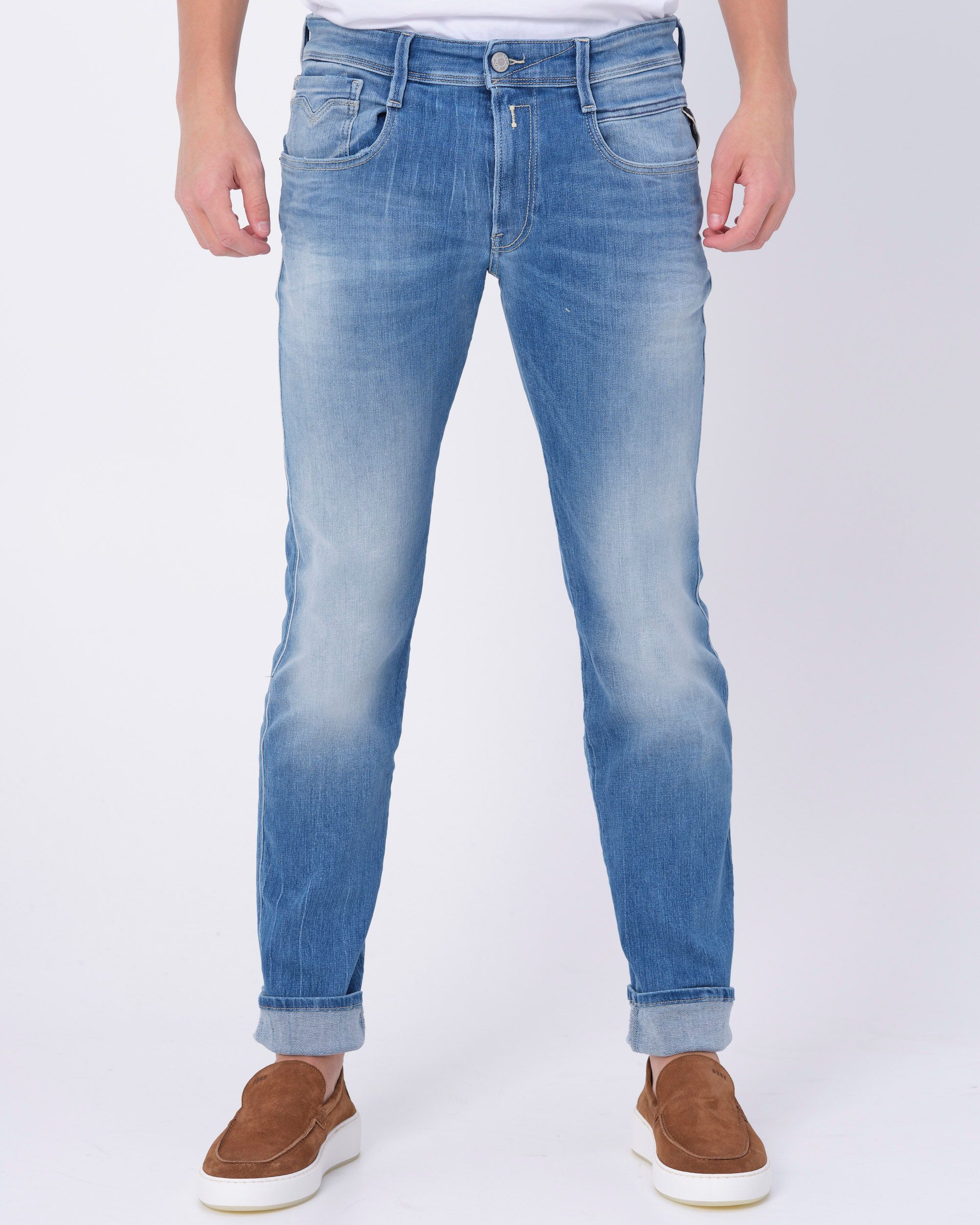 Replay Anbass Hyperflex Recycled 360 Jeans Blauw 086062-001-28/32