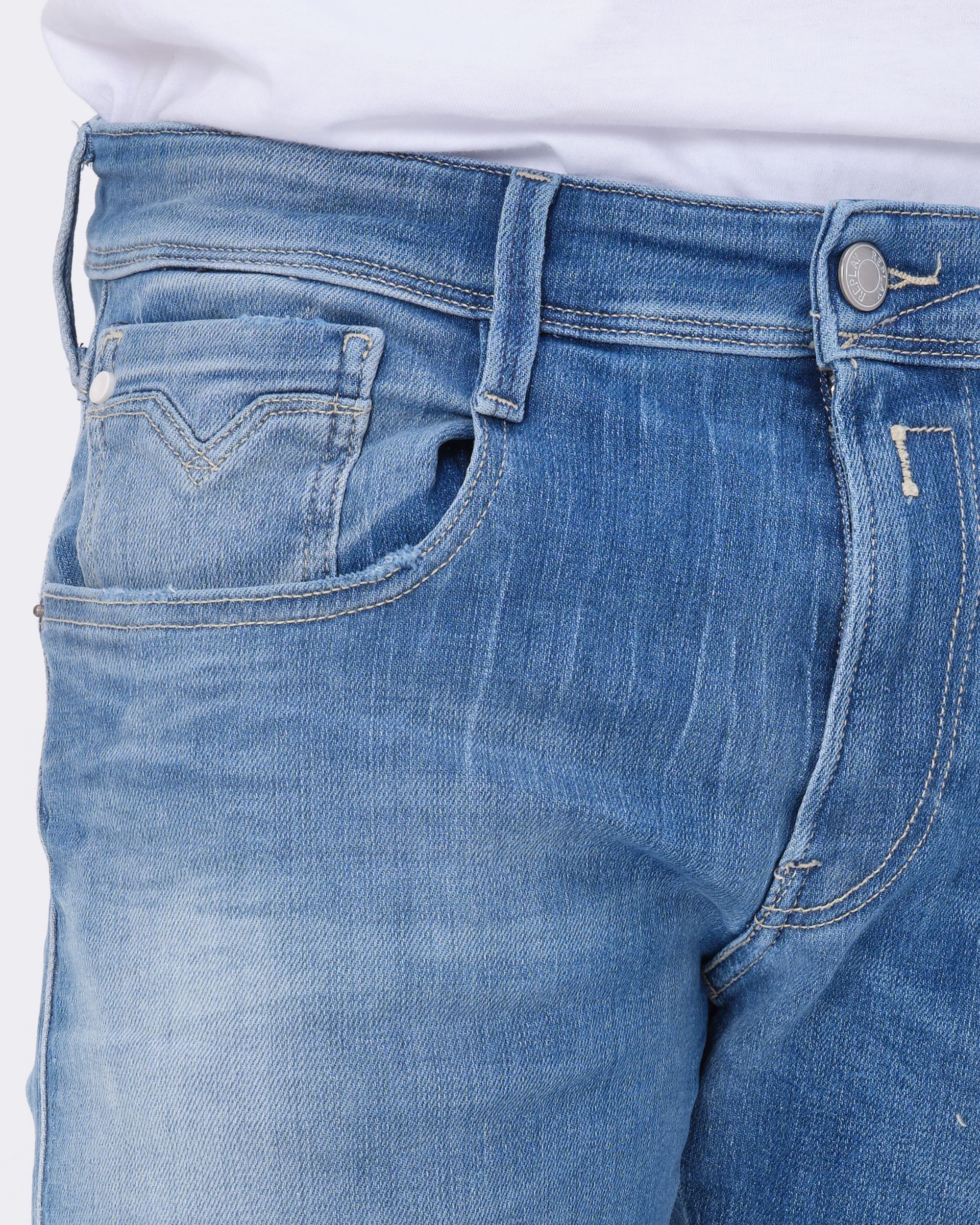 Replay Anbass Hyperflex Recycled 360 Jeans Blauw 086062-001-28/32