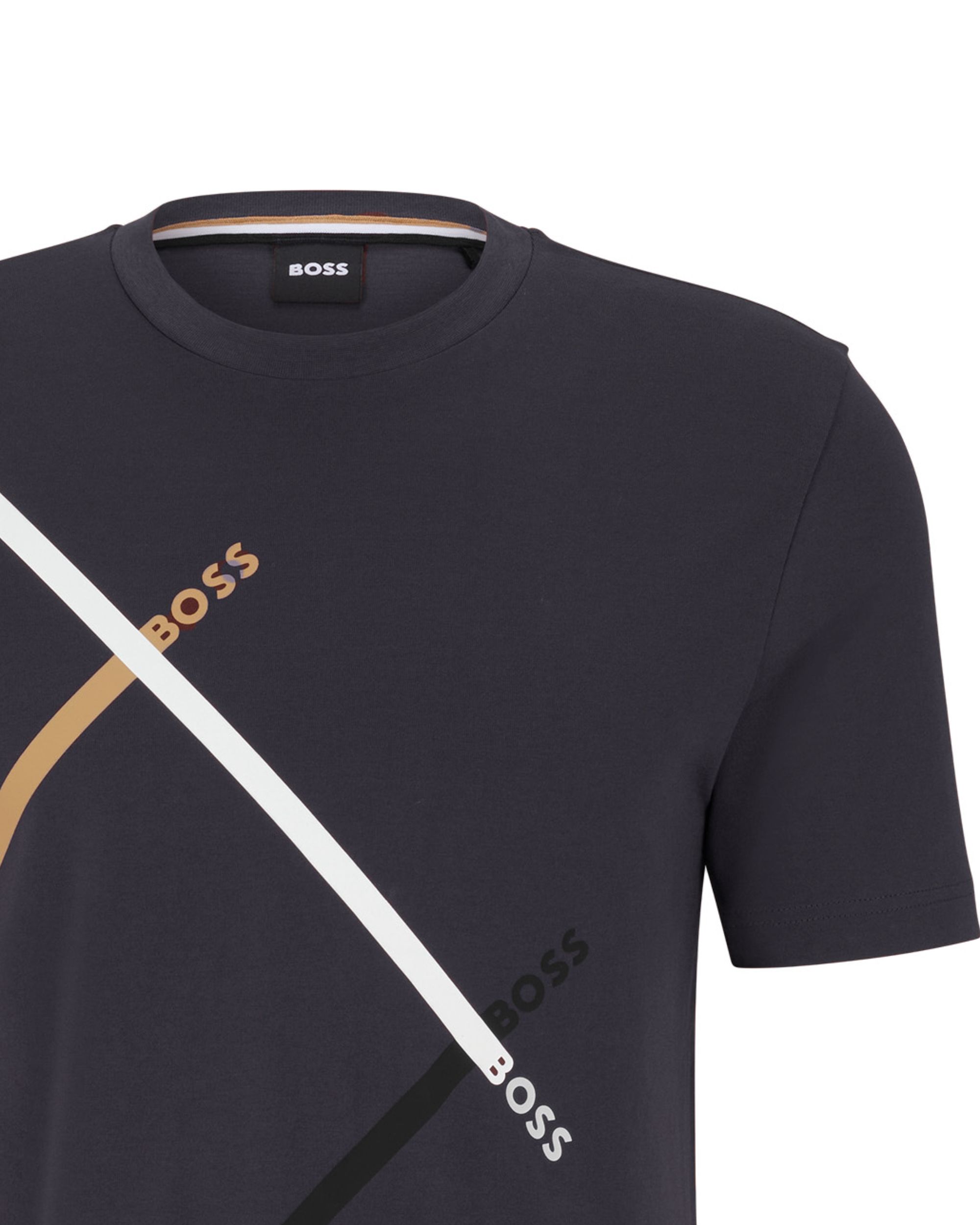 Hugo Boss Menswear Tiburt T-shirt KM Donker blauw 086410-001-L