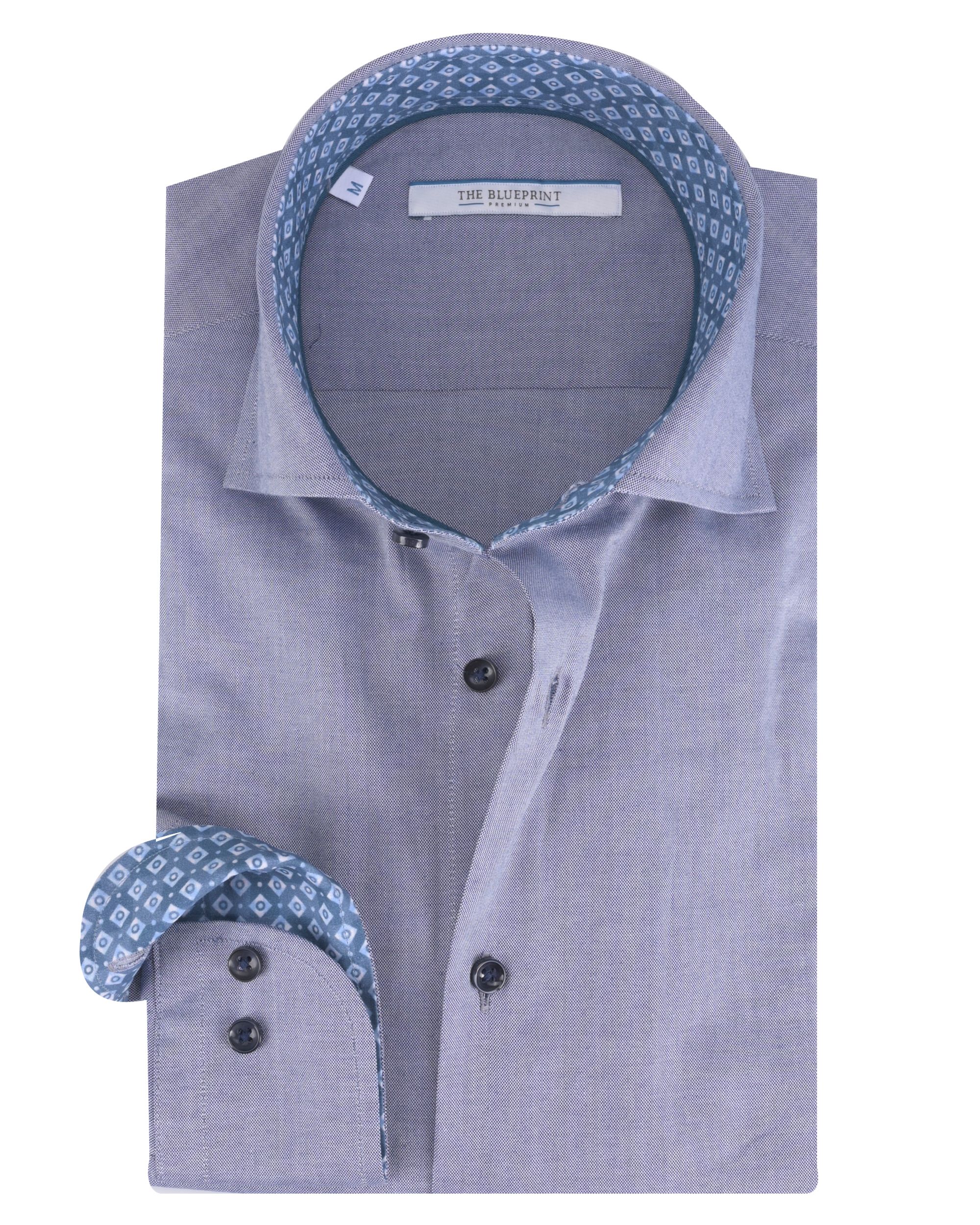 The Blueprint Premium - Trendy overhemd LM Blauw uni 086634-001-L