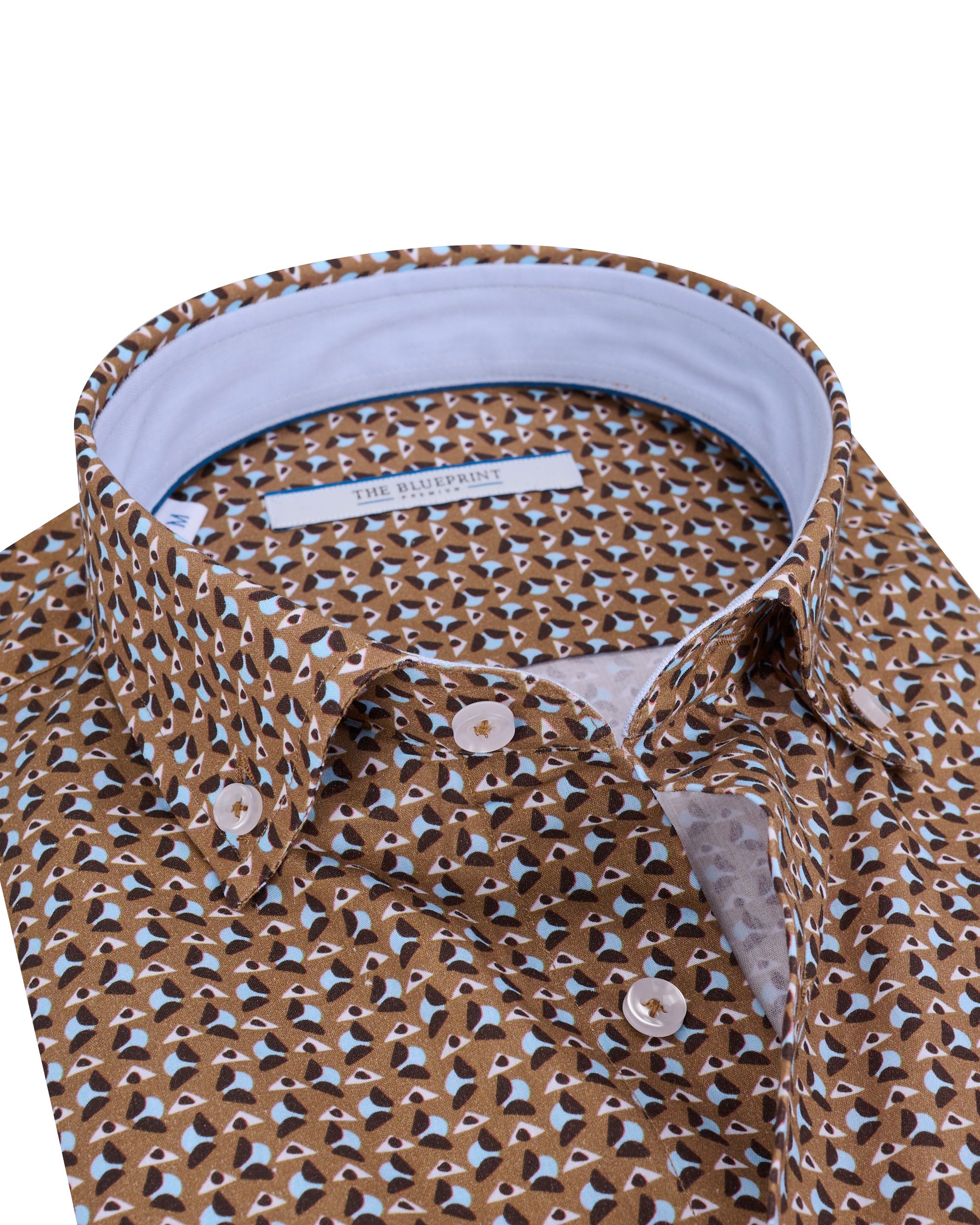 The BLUEPRINT Premium - Trendy overhemd LM Beige dessin 086648-001-L