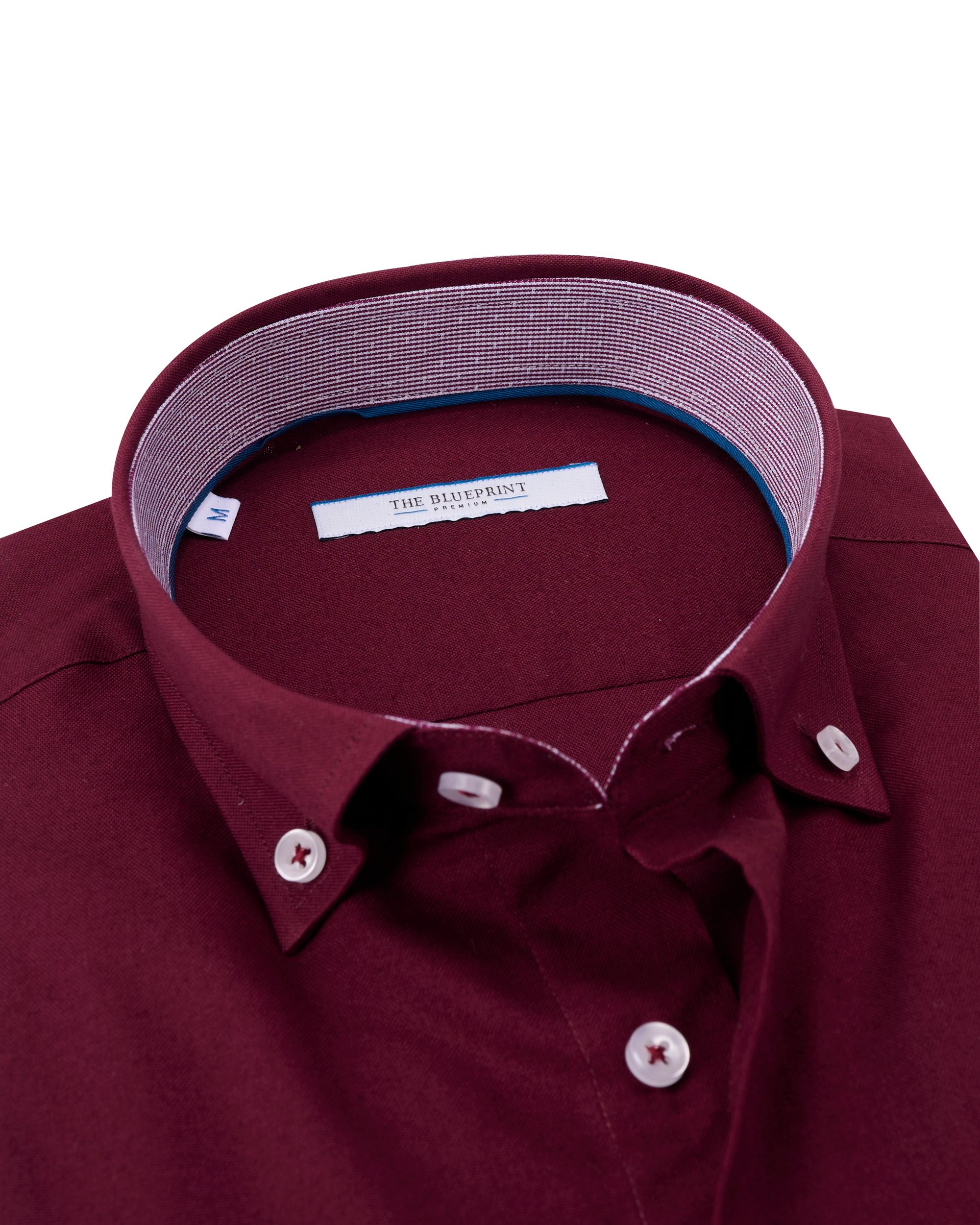 The BLUEPRINT Premium - Trendy overhemd LM Bordeaux uni 086656-001-L