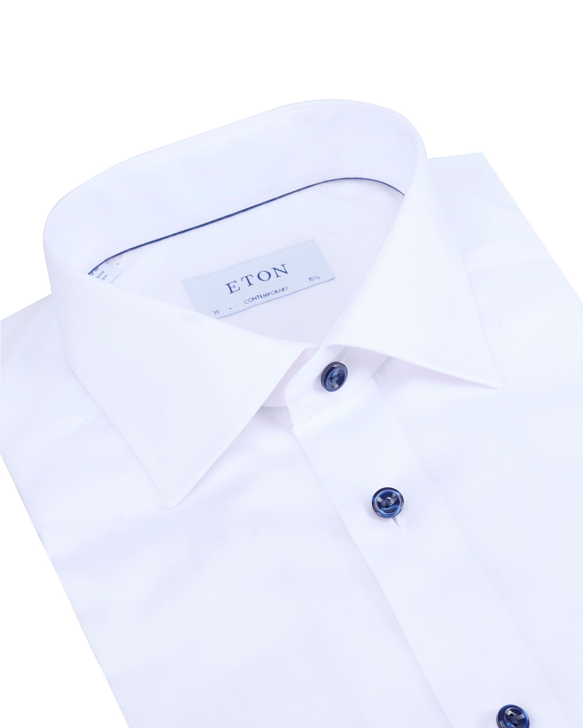 ETON Contemporary fit Overhemd LM Wit 086738-001-37/38
